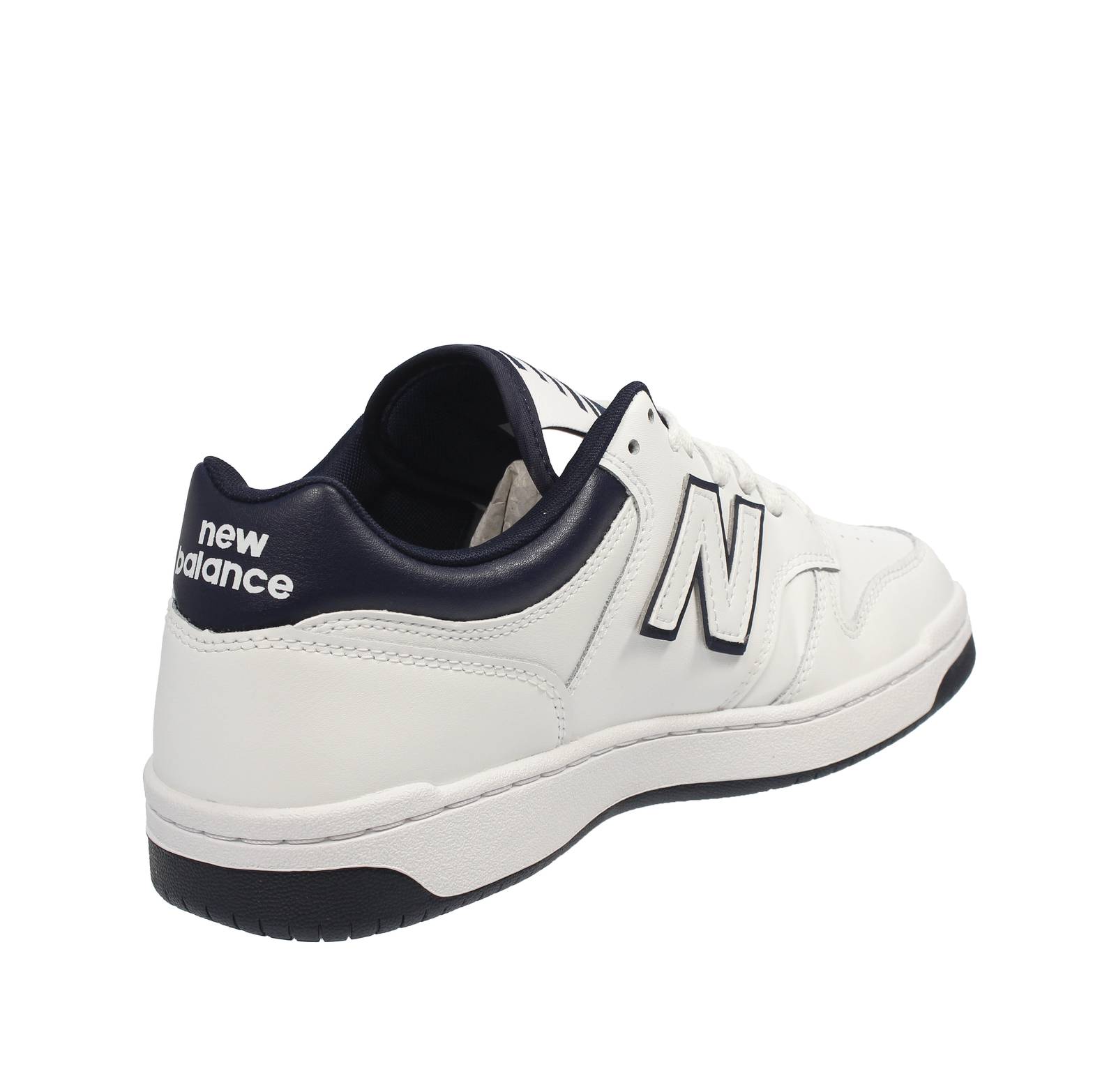NEW BALANCE BB 480 - Low Leather Sneakers Man white Photo 4