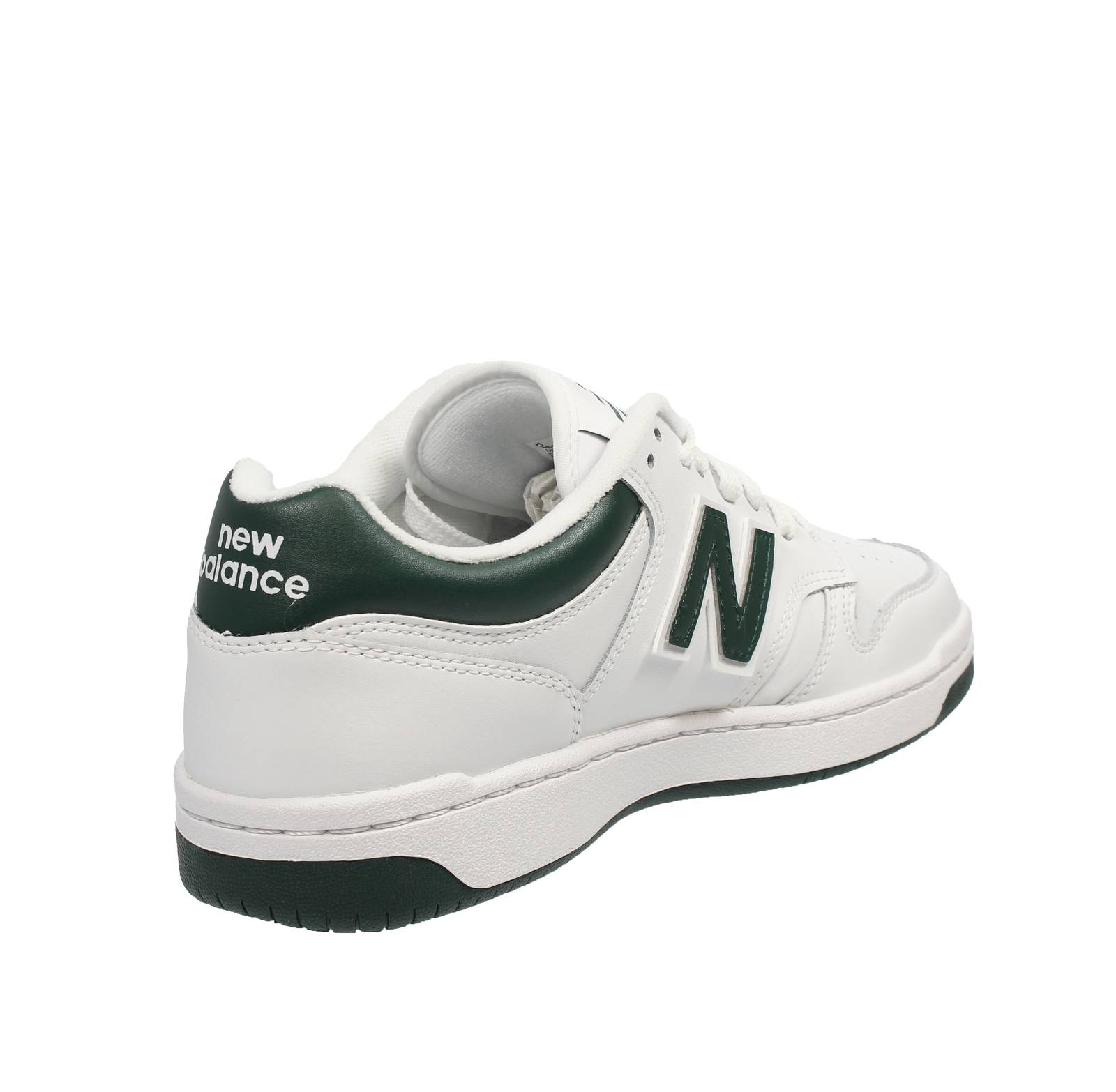 NEW BALANCE BB 480 - Low Leather Sneakers Man white Photo 4