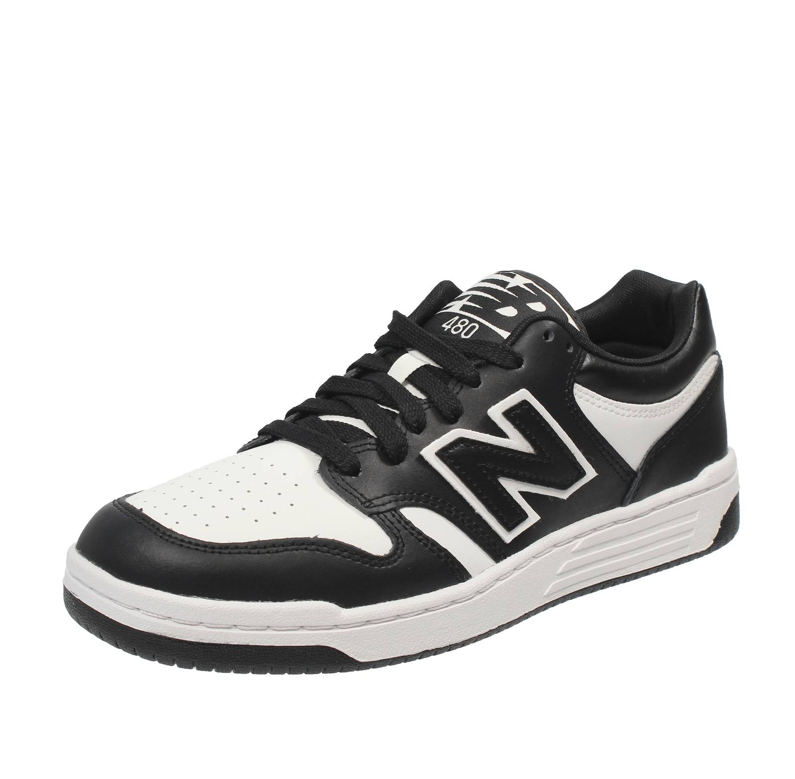 NEW BALANCE BB 480 - Low Leather Sneakers Man black Photo 1
