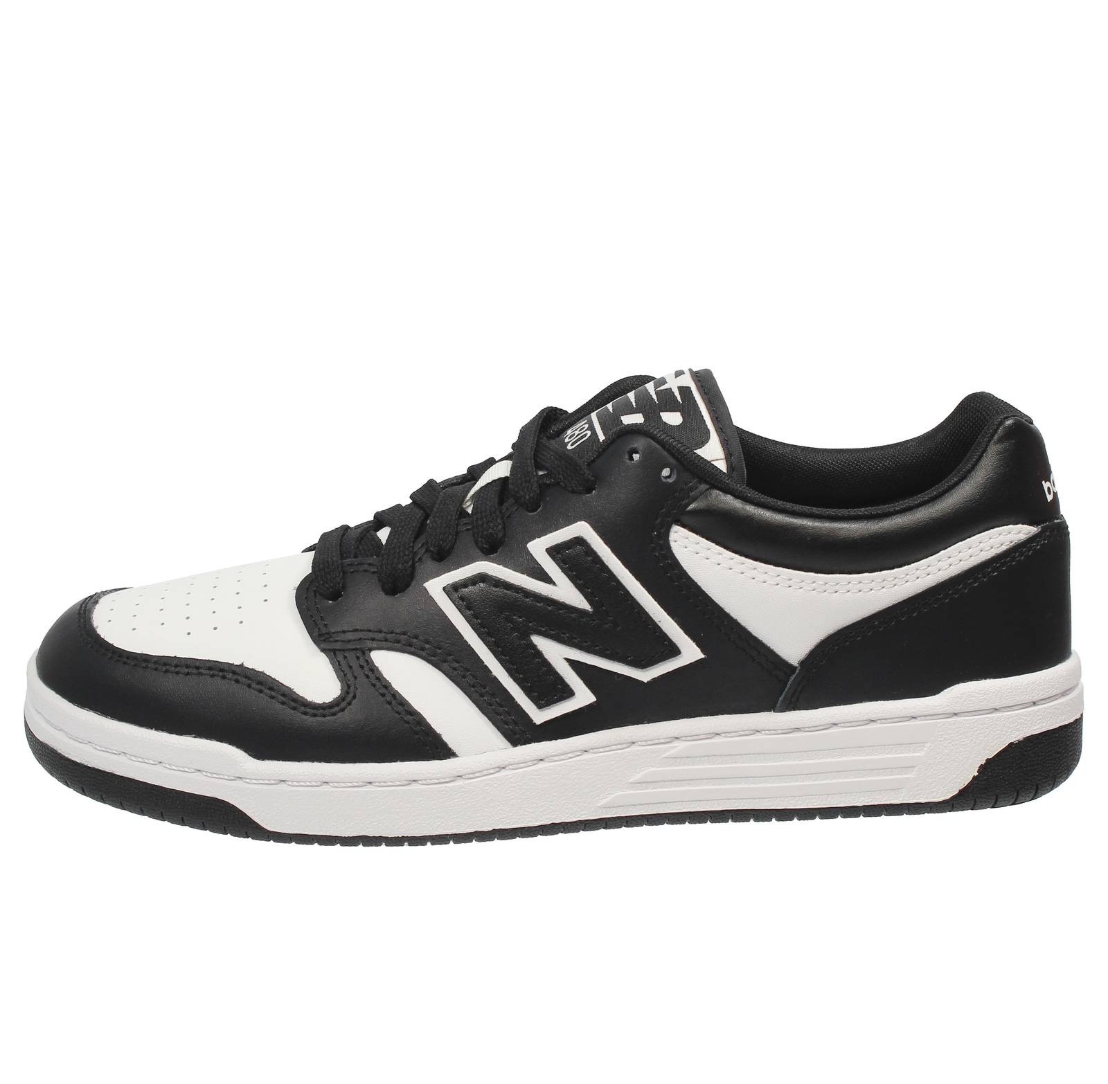 NEW BALANCE BB 480 - Low Leather Sneakers Man black Photo 3