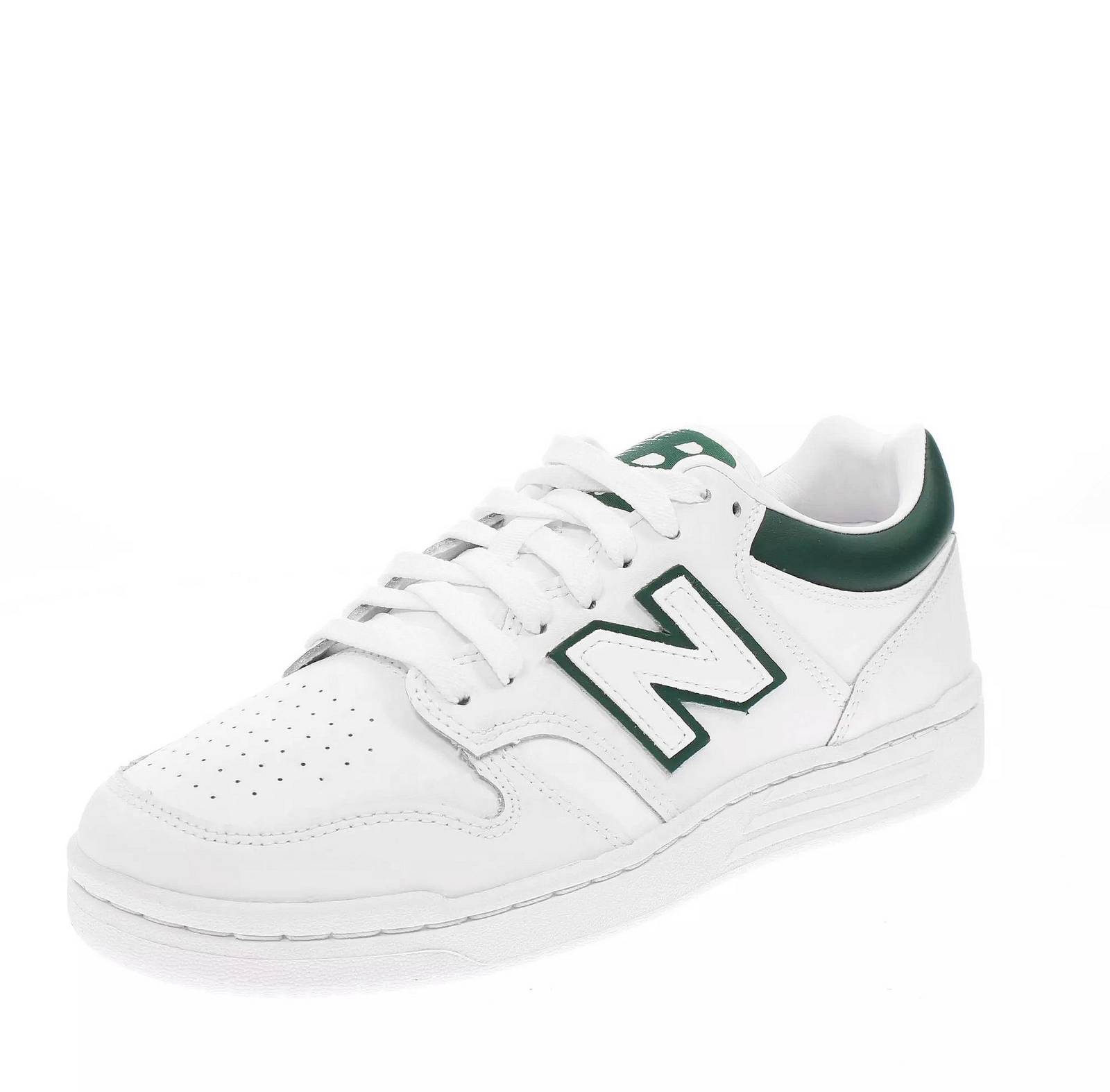 NEW BALANCE BB 480 - Sneakers basses en cuir Homme blanc