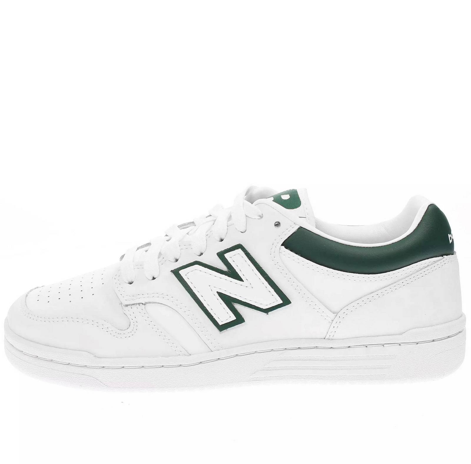 NEW BALANCE BB 480 - Low Leather Sneakers Man white Photo 3