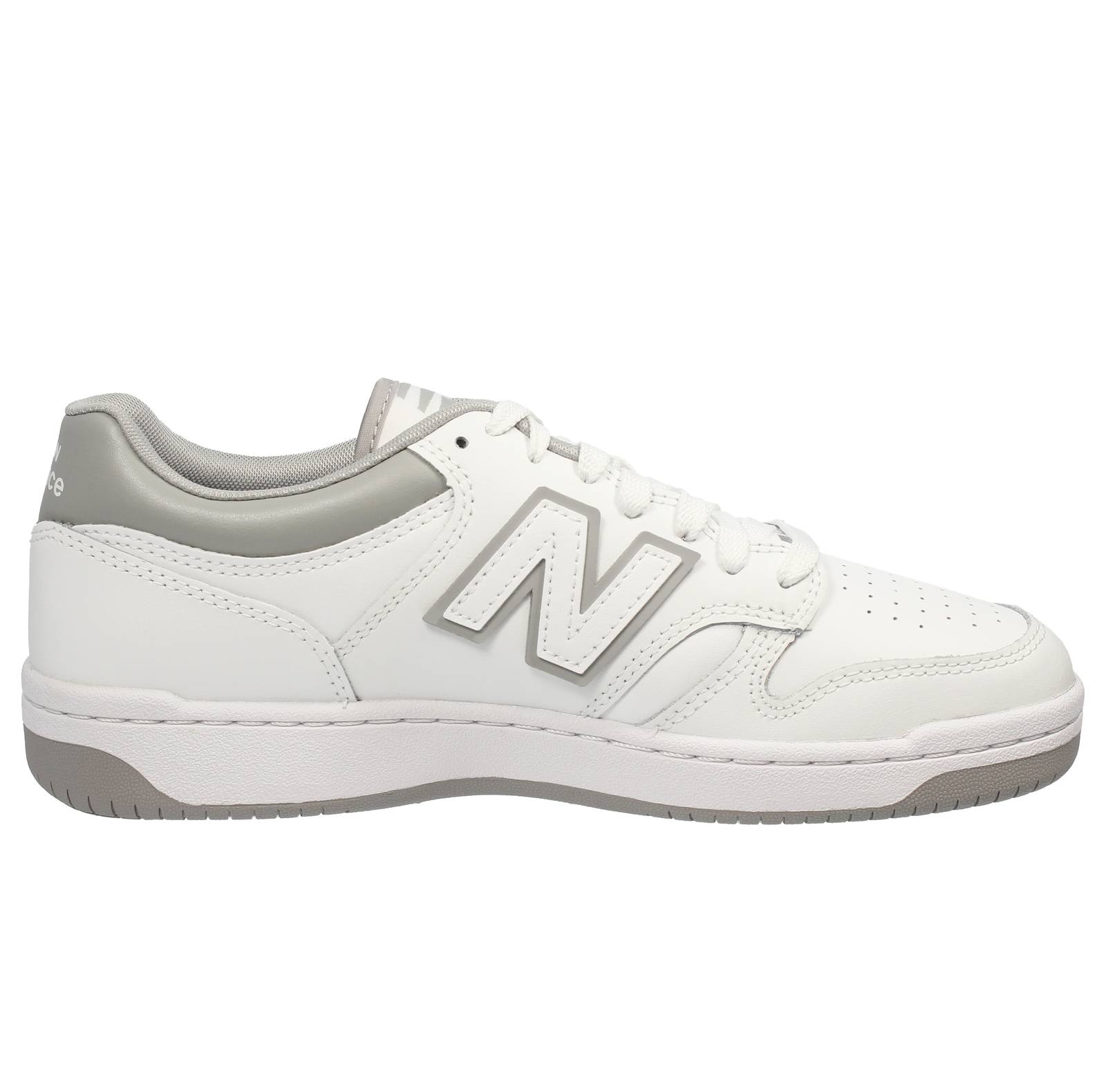 NEW BALANCE BB 480 - Low Leather Sneakers Man white Photo 2