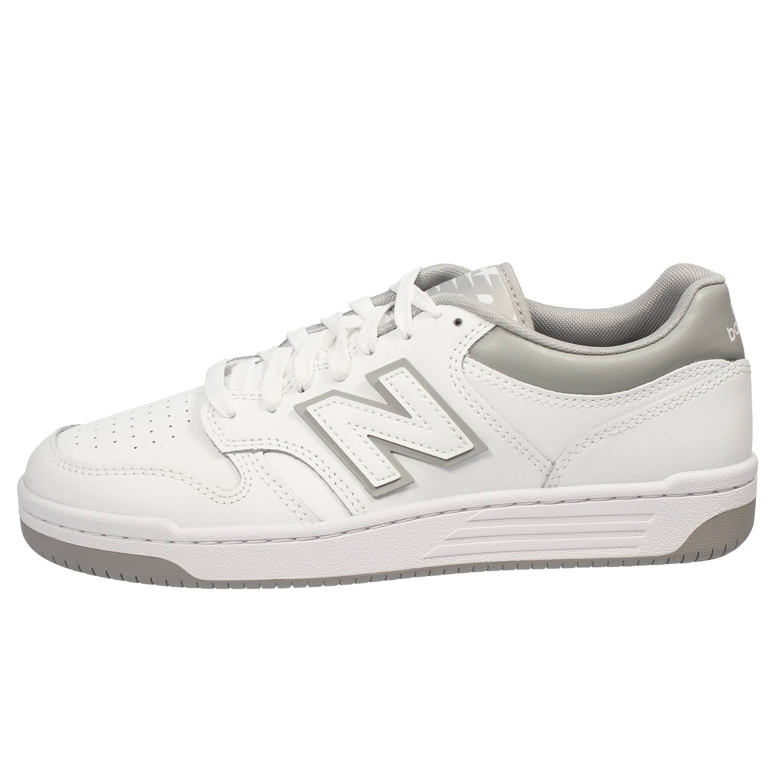 NEW BALANCE BB 480 - Low Leather Sneakers Man white Photo 3