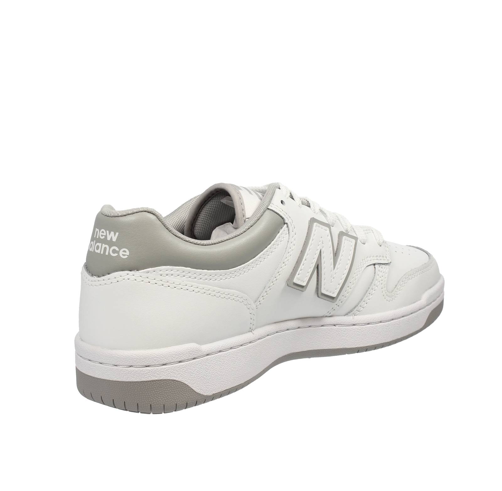 NEW BALANCE BB 480 - Low Leather Sneakers Man white Photo 4