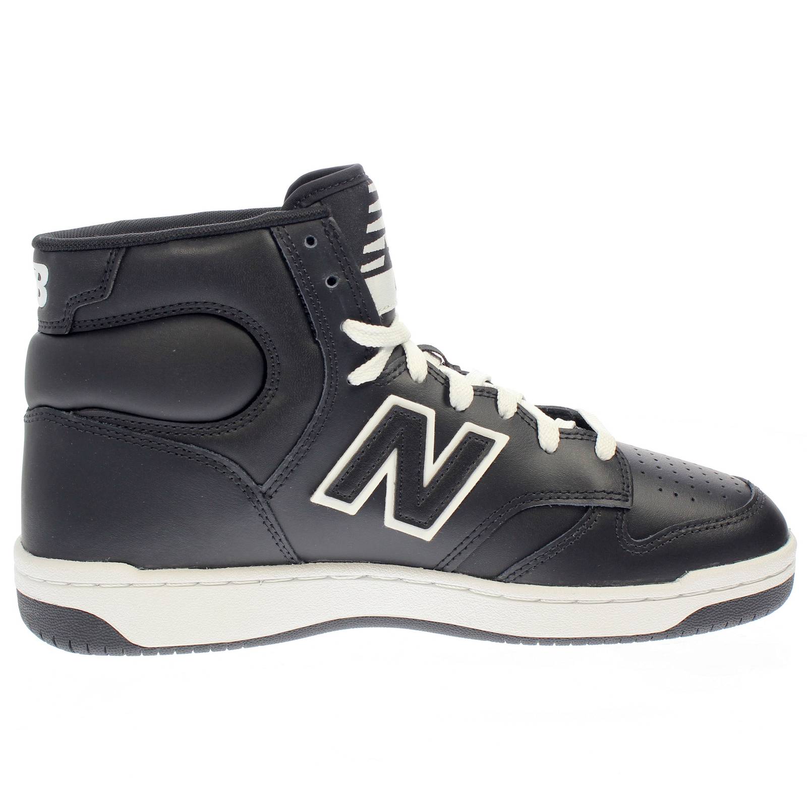 NEW BALANCE BB480 - Leather High Sneakers Man black Photo 2