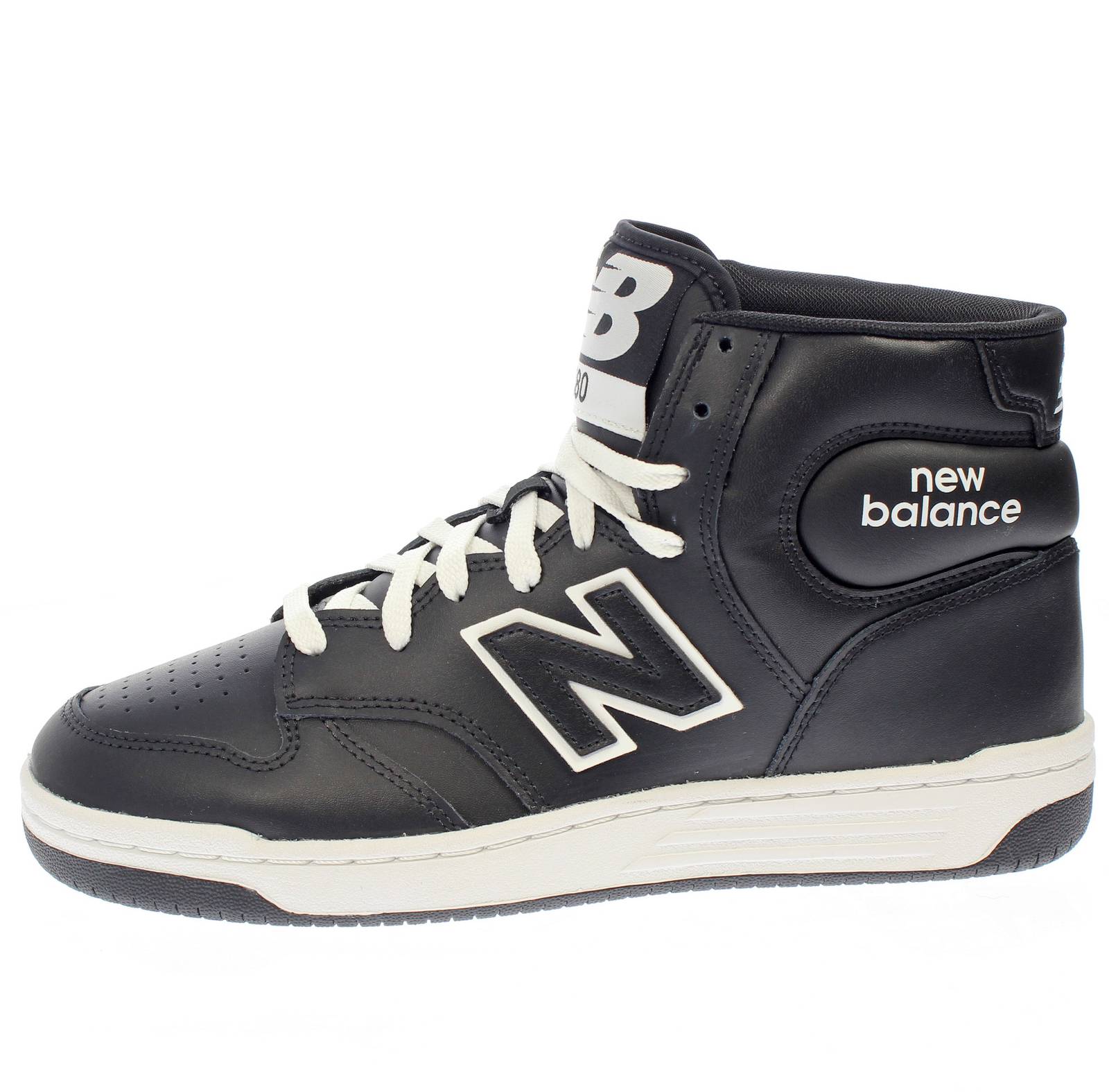 NEW BALANCE BB480 - Leather High Sneakers Man black Photo 3