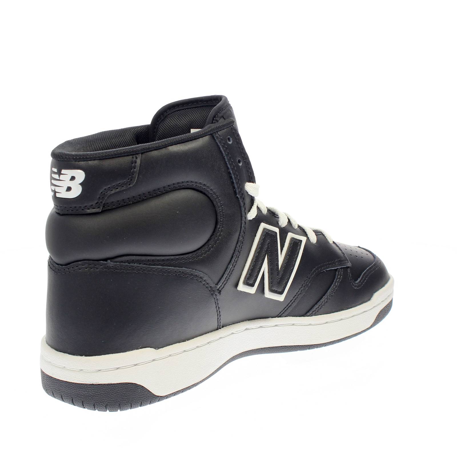 NEW BALANCE BB480 - Leather High Sneakers Man black Photo 4
