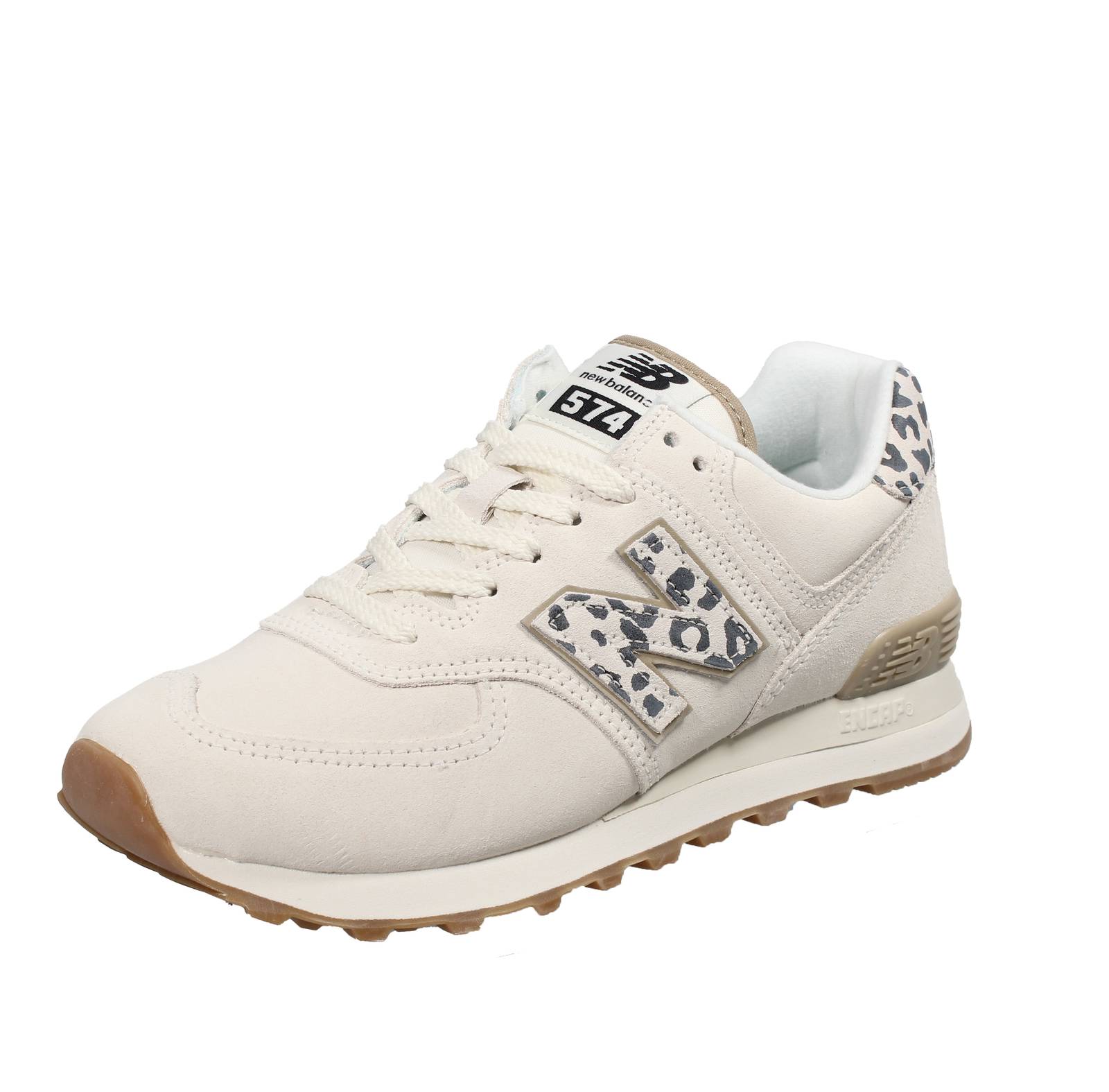 NEW BALANCE WL 574 - Sneakers in Suede Donna bianco