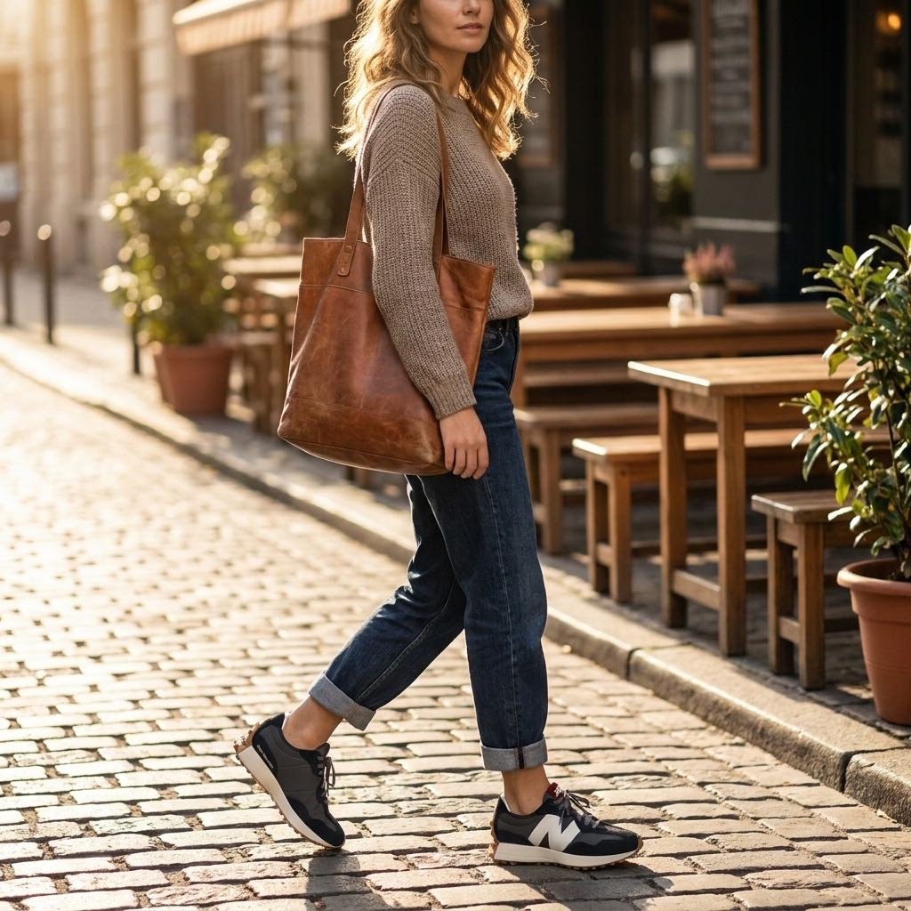 NEW BALANCE WS 327 - Sneakers in Suede Donna nero Foto 2
