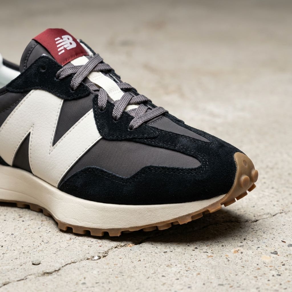 NEW BALANCE WS 327 - Sneakers in Suede Donna nero Foto 5