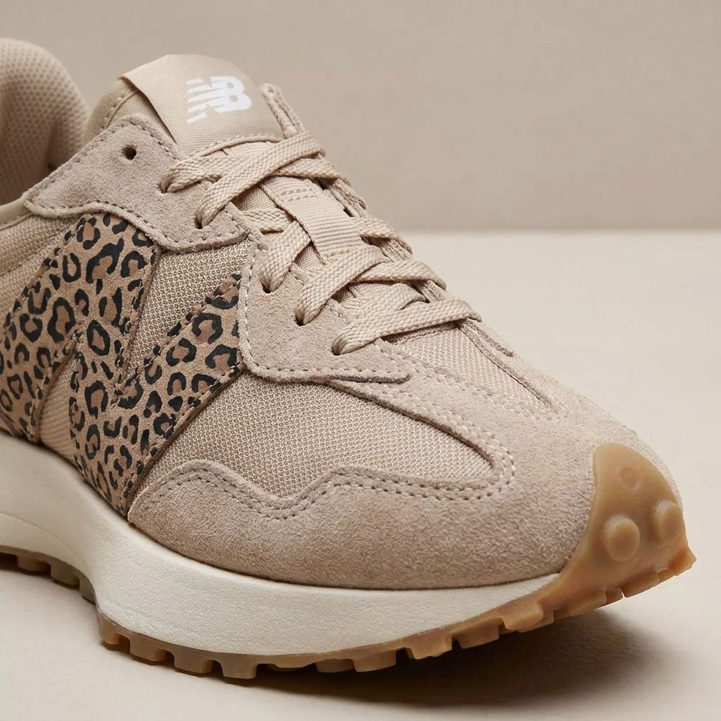NEW BALANCE WS 327 - Sneakers in Suede Donna beige Foto 5