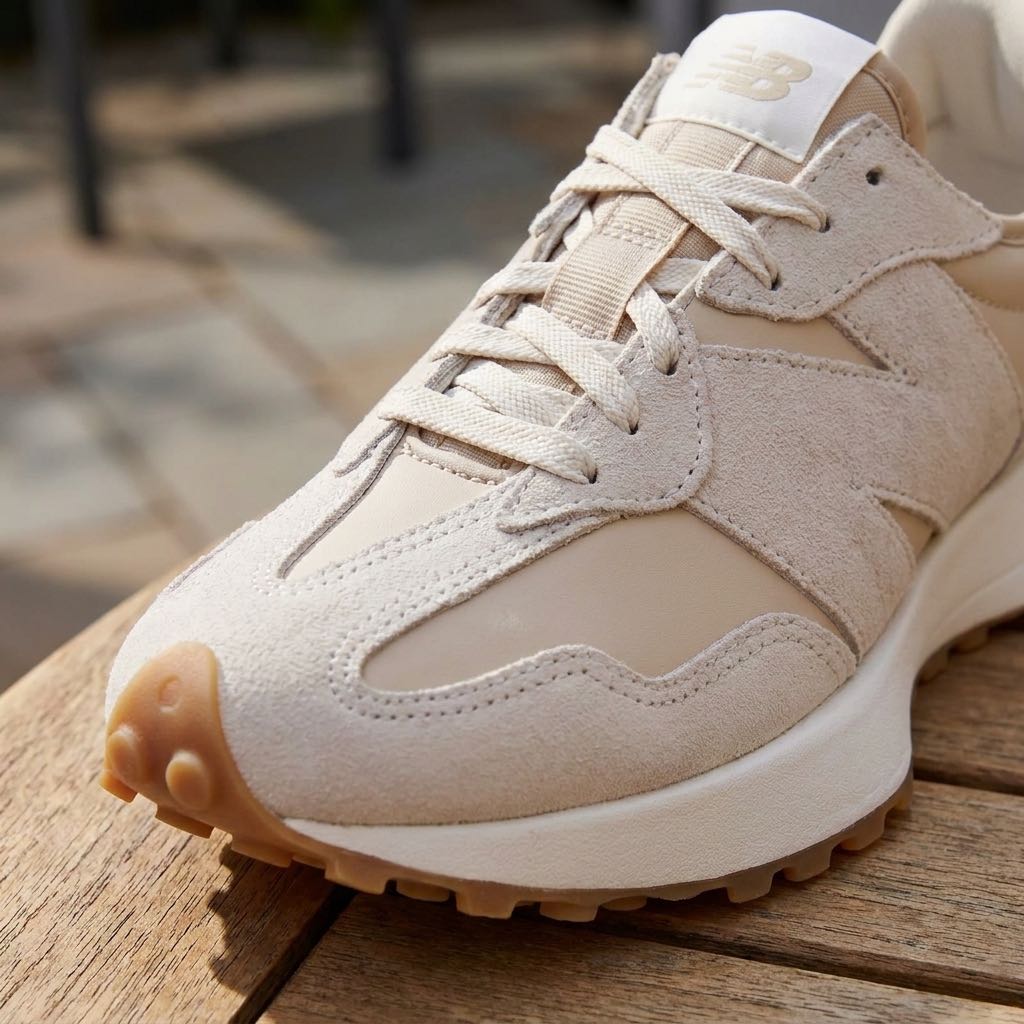 NEW BALANCE WS 327 - Sneakers in Suede Donna sabbia Foto 5