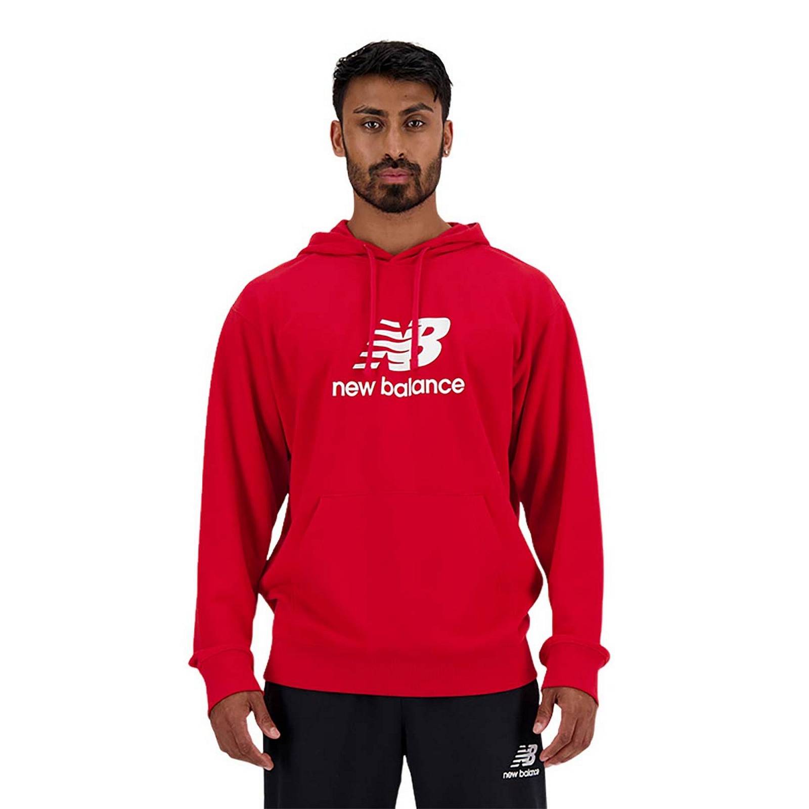 NEW BALANCE Sport Essentials French Terry Logo - Felpa Uomo rosso