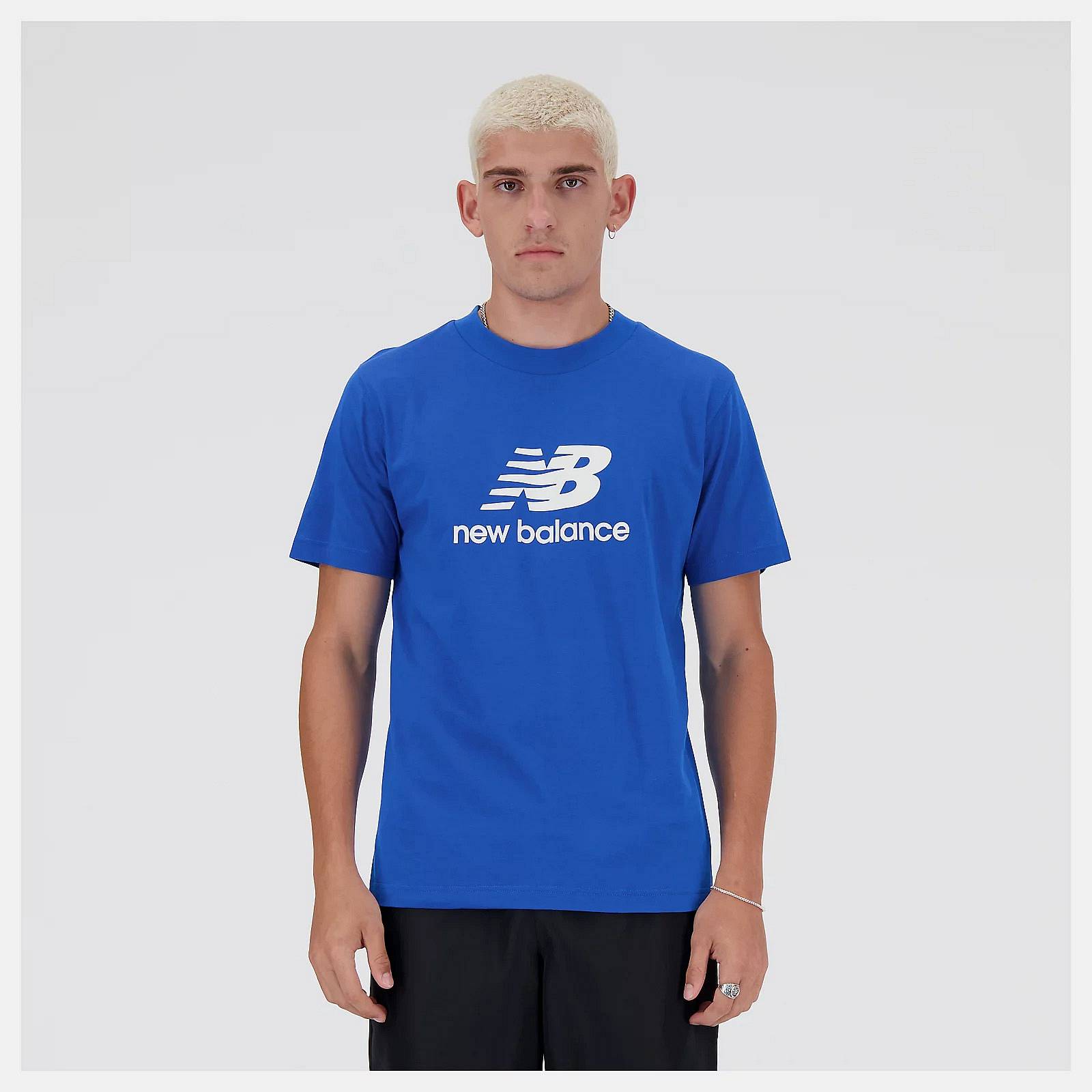 NEW BALANCE Sport Essentials Logo - T-Shirt a Manica Corta Uomo blu