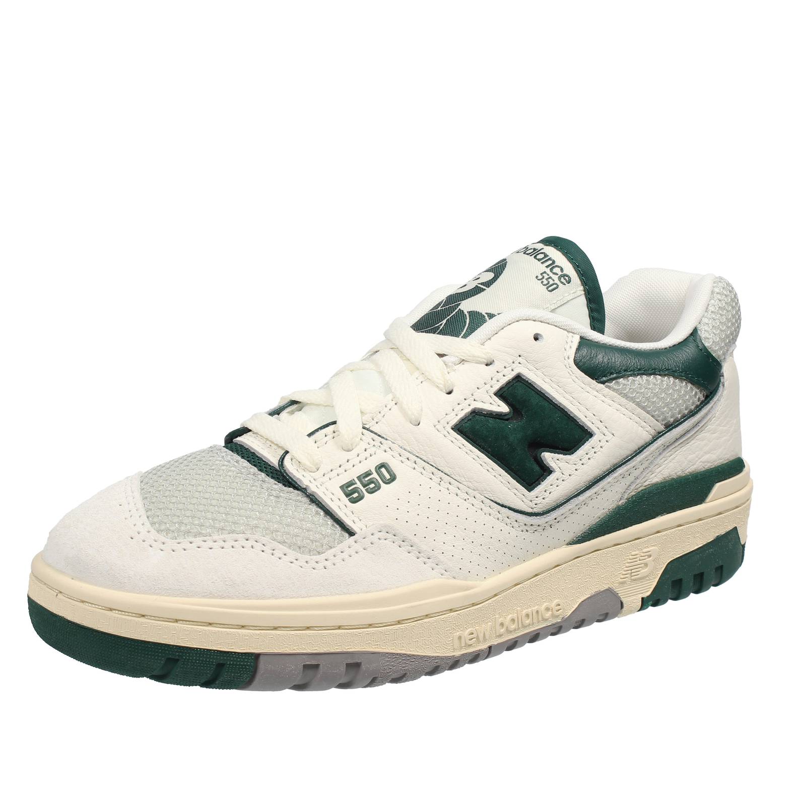 NEW BALANCE BB 550 - Sneakers basses en cuir Homme blanc