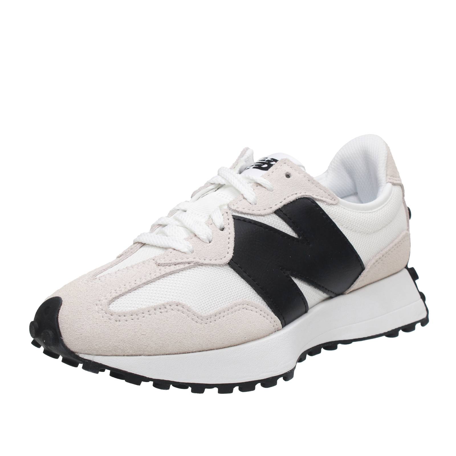 NEW BALANCE MS 327 - Suede and Mesh Sneakers Woman white Photo 1