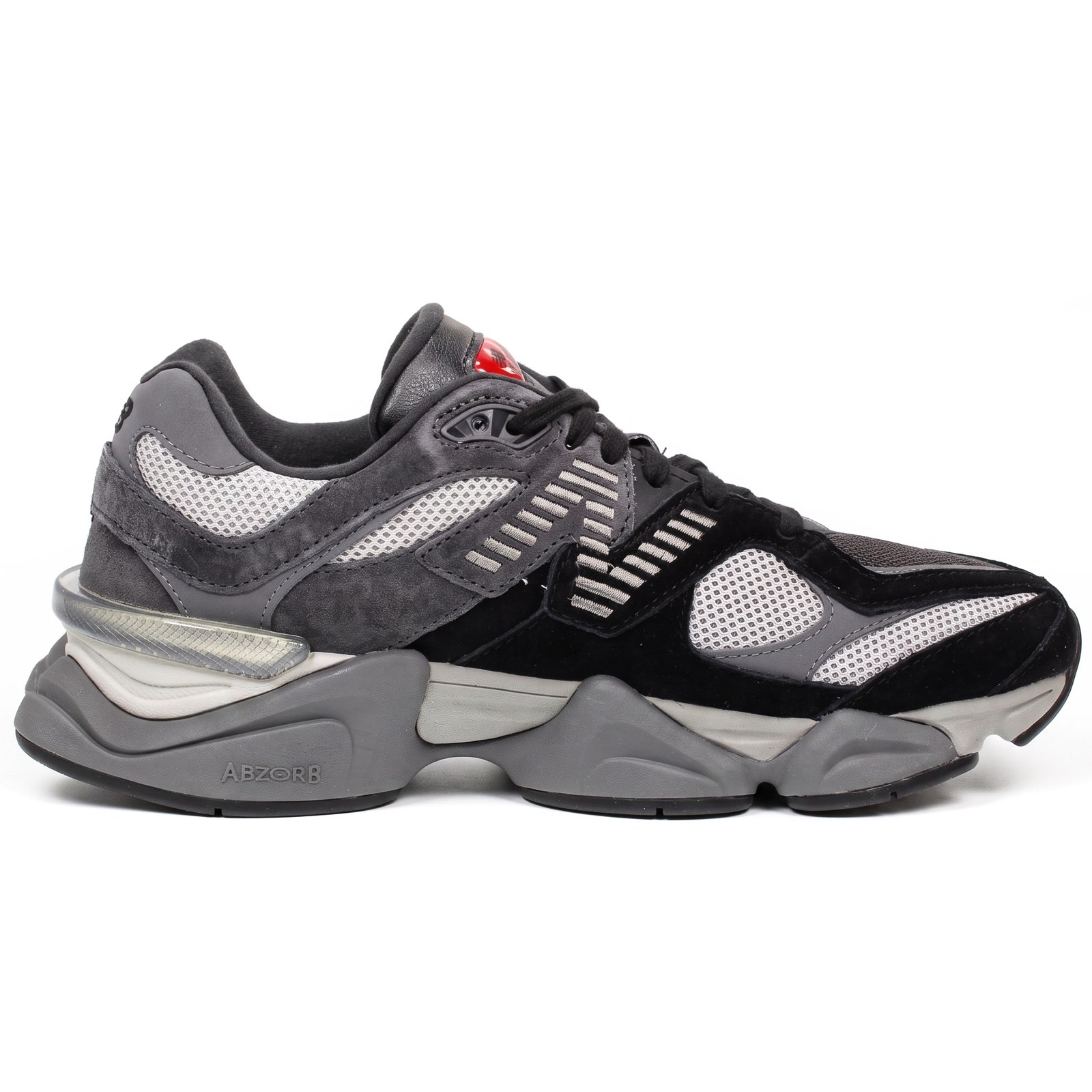 NEW BALANCE U 9060 - Suede and Mesh Sneakers Man black Photo 3