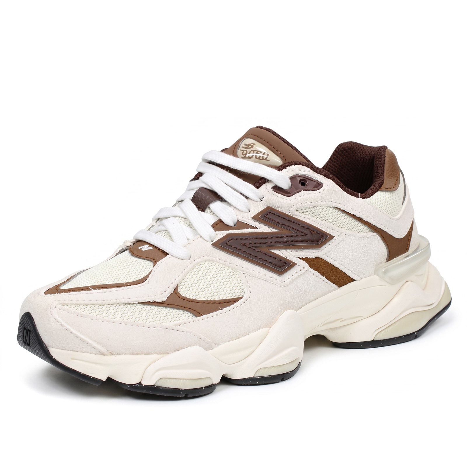 NEW BALANCE U 9060 - Sneakers in Suede e mesh Donna beige