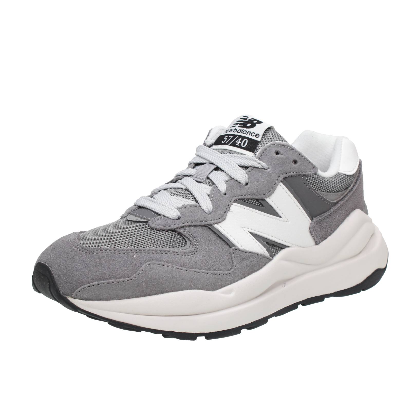 NEW BALANCE M 5740 - Suede and Mesh Sneakers Man grey Photo 1