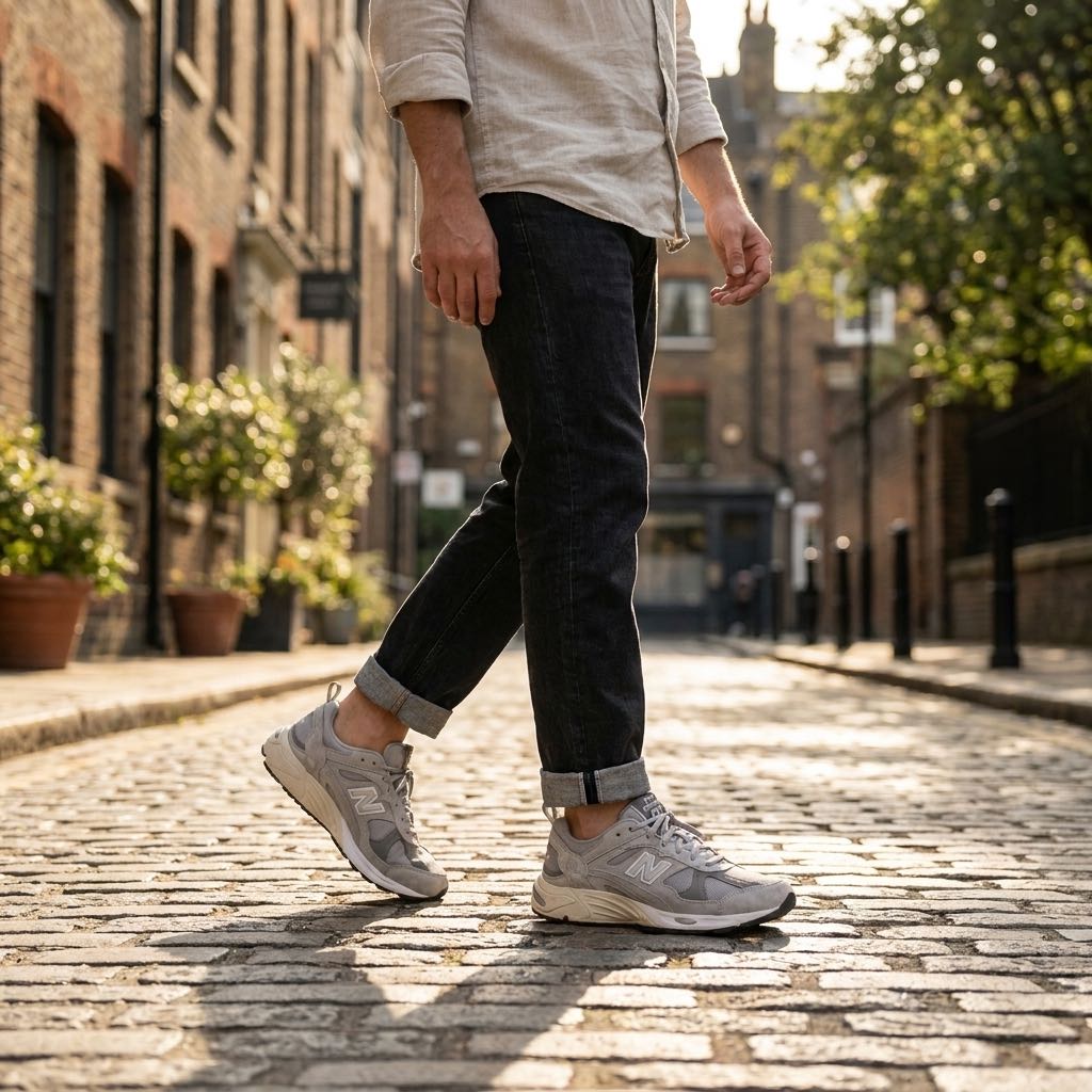NEW BALANCE CM 878 - Suede and Mesh Sneakers Man grey Photo 2