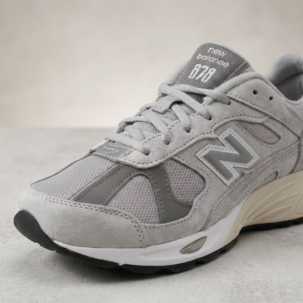 NEW BALANCE CM 878 - Suede and Mesh Sneakers Man grey Photo 5