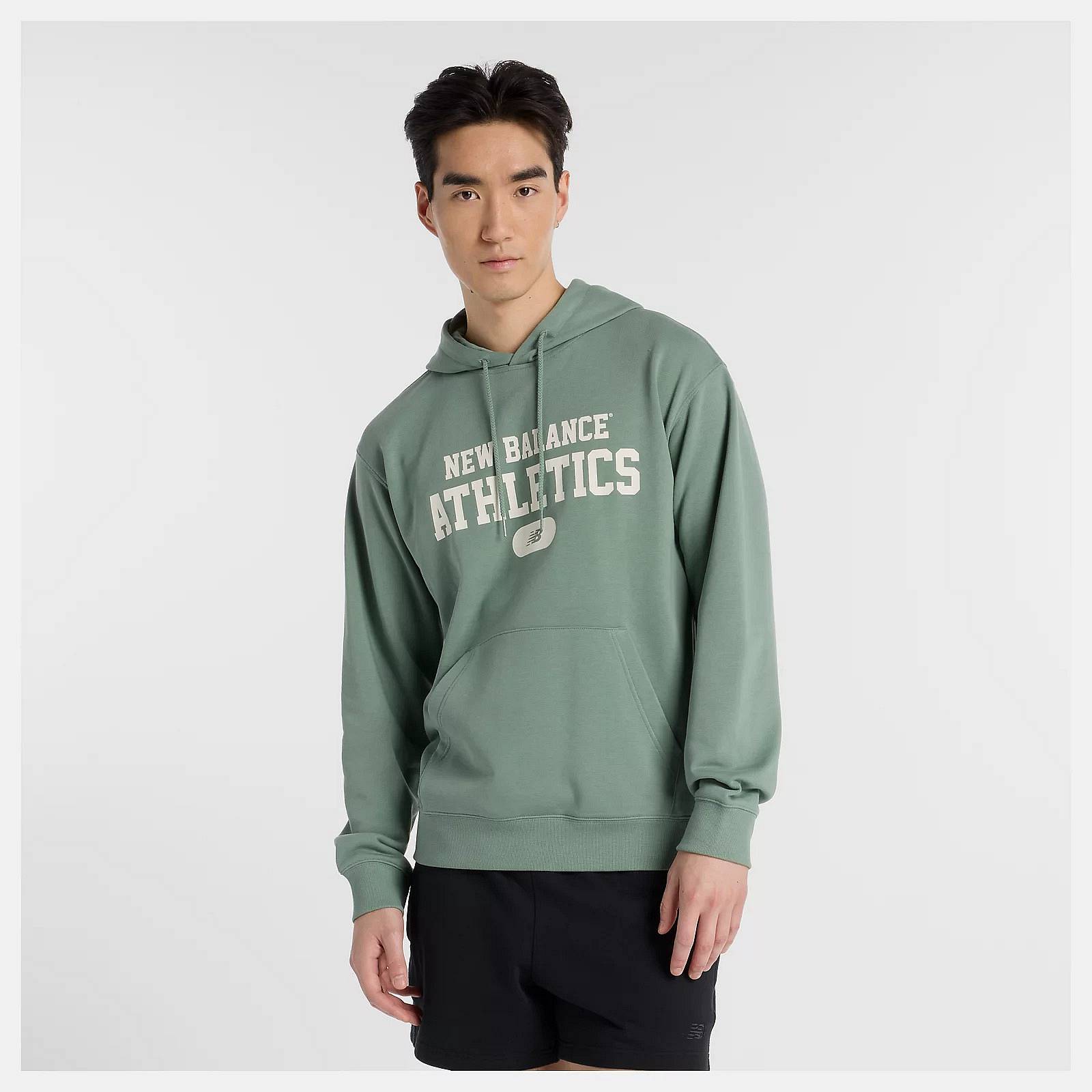NEW BALANCE Sweat à capuche en éponge française Heritage Homme vert