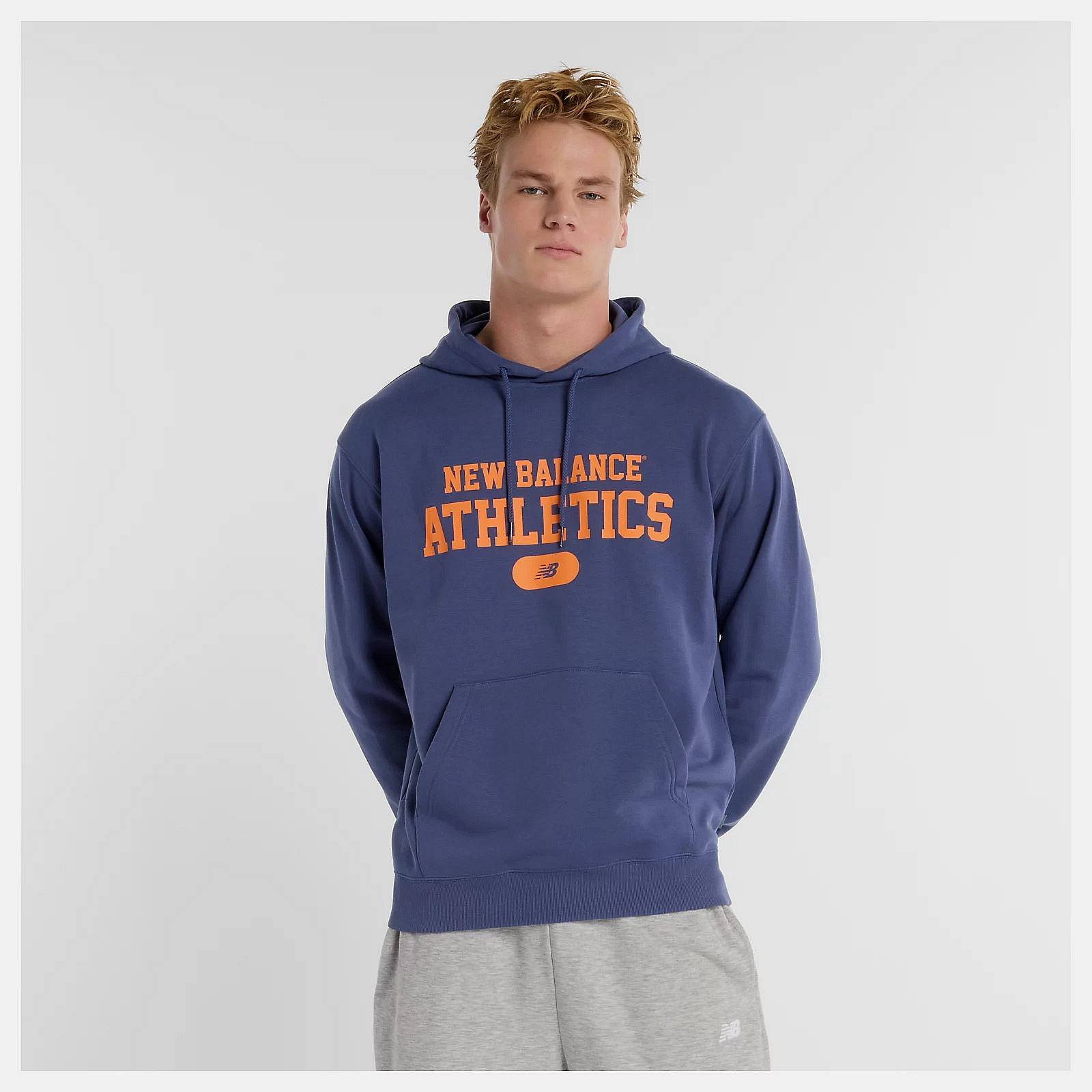 NEW BALANCE Sweat à capuche en éponge française Heritage Homme bleu