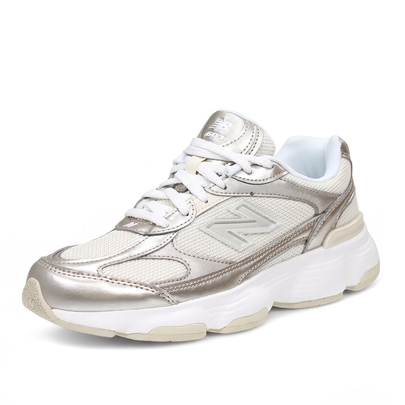 NEW BALANCE W 603 - Sneakers in Pelle e mesh Donna beige