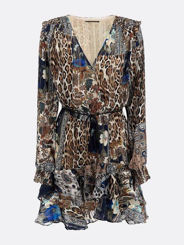 GUESS Elea Dress - All Over Print Dress Femme multicolor