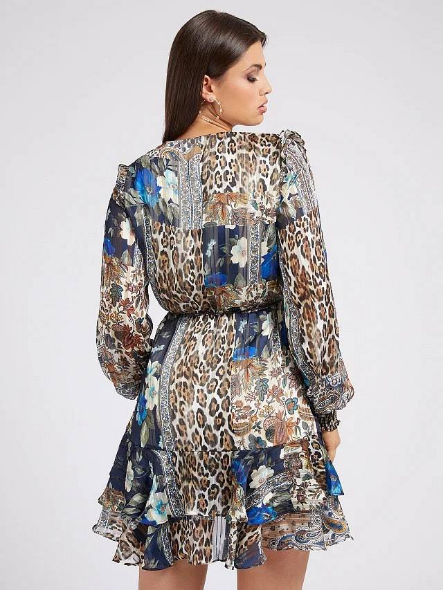 GUESS Elea Dress - All Over Print Dress Femme multicolor Photo 3