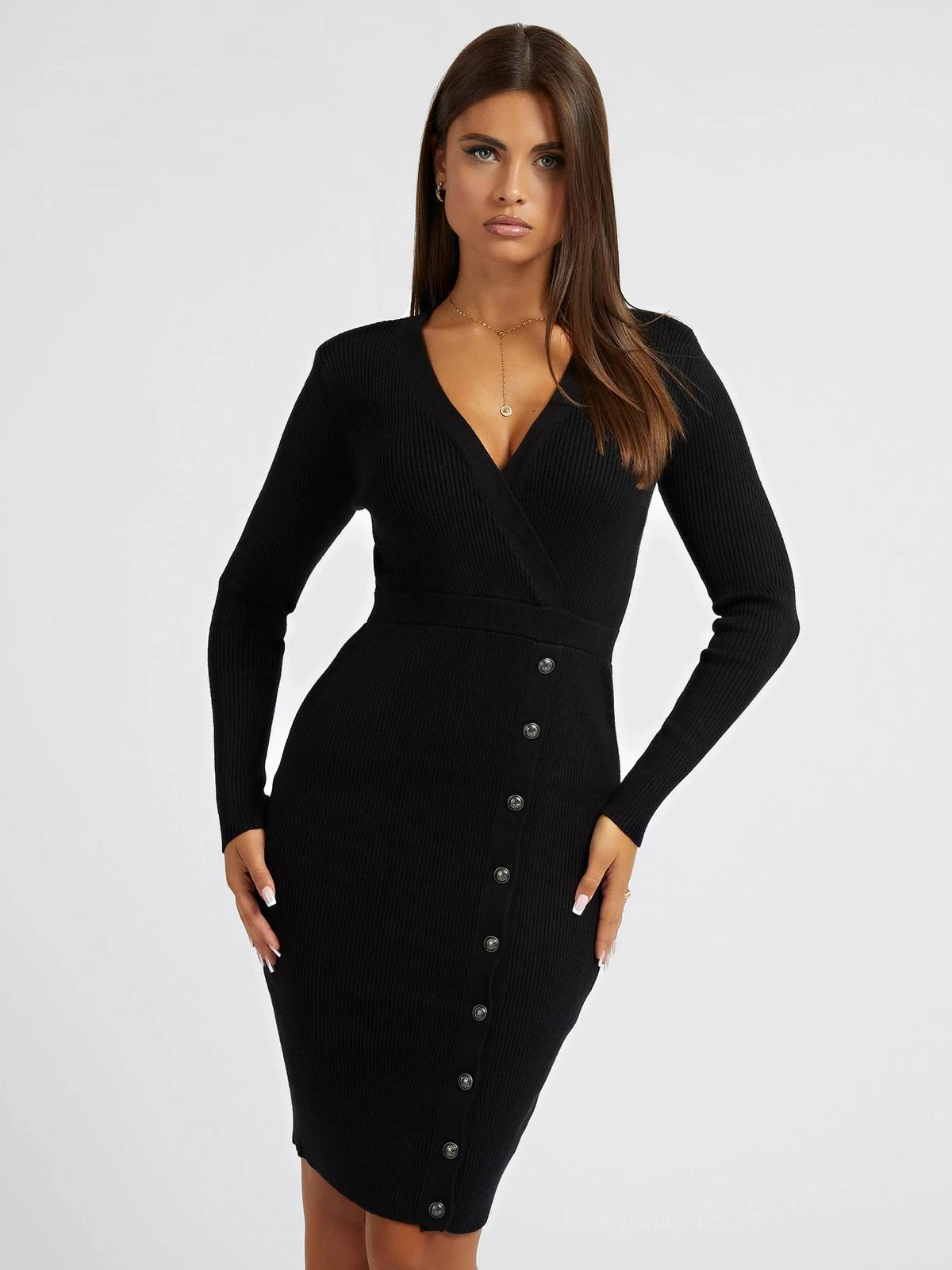 GUESS Robe Alexandra - Robe en maille Femme noir
