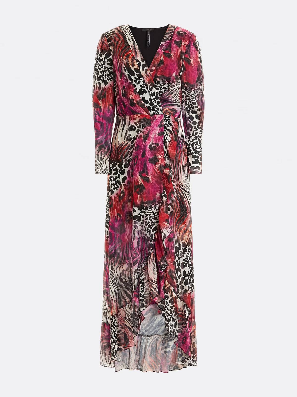 GUESS Robe longue Luana - Animalier Long Dress Femme multicolor