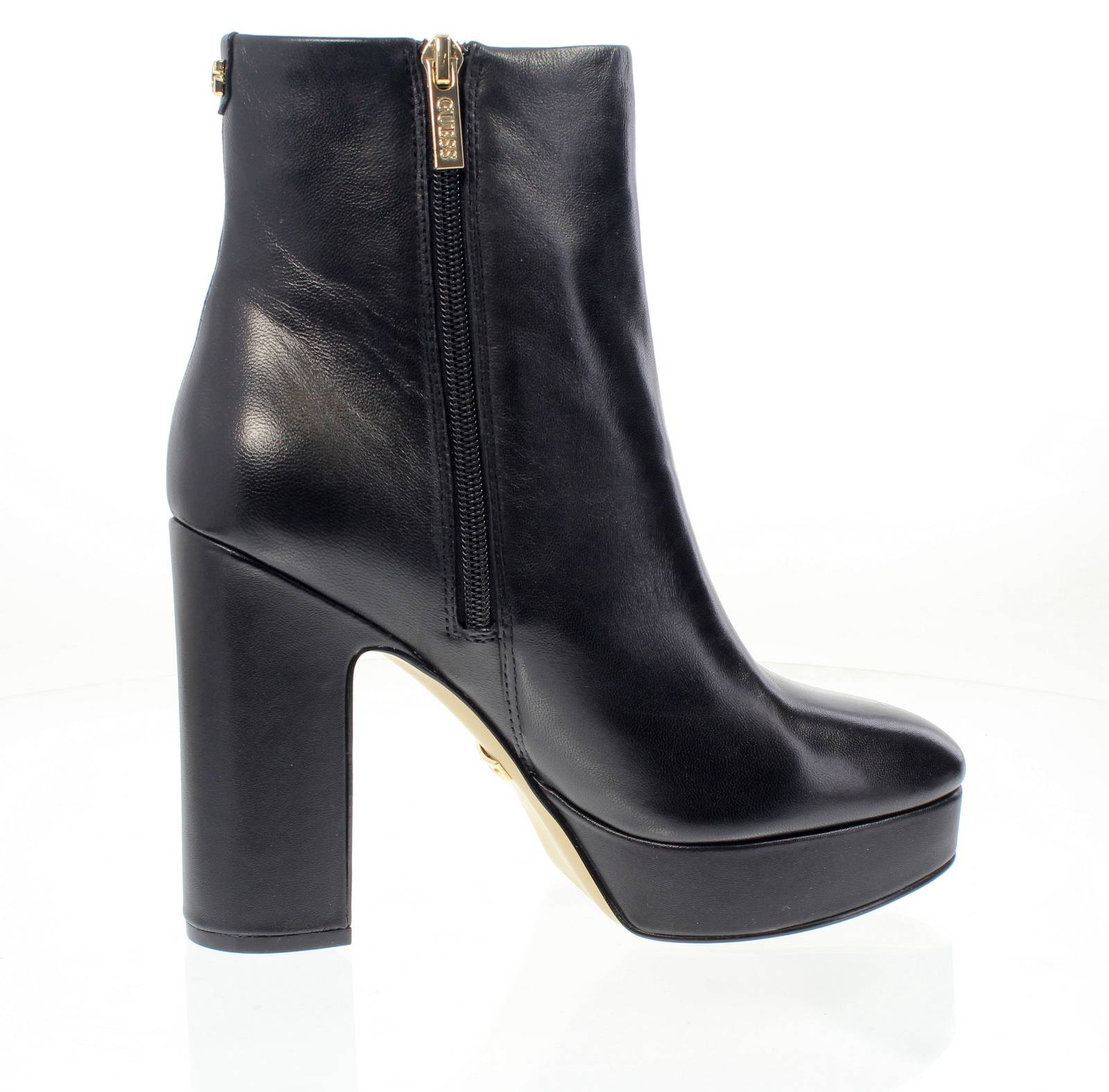 GUESS Temela - Bottines en cuir à talon haut Femme noir Photo 2