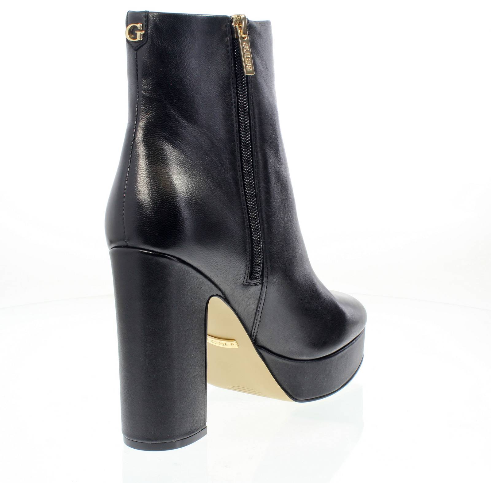 GUESS Temela - Bottines en cuir à talon haut Femme noir Photo 4