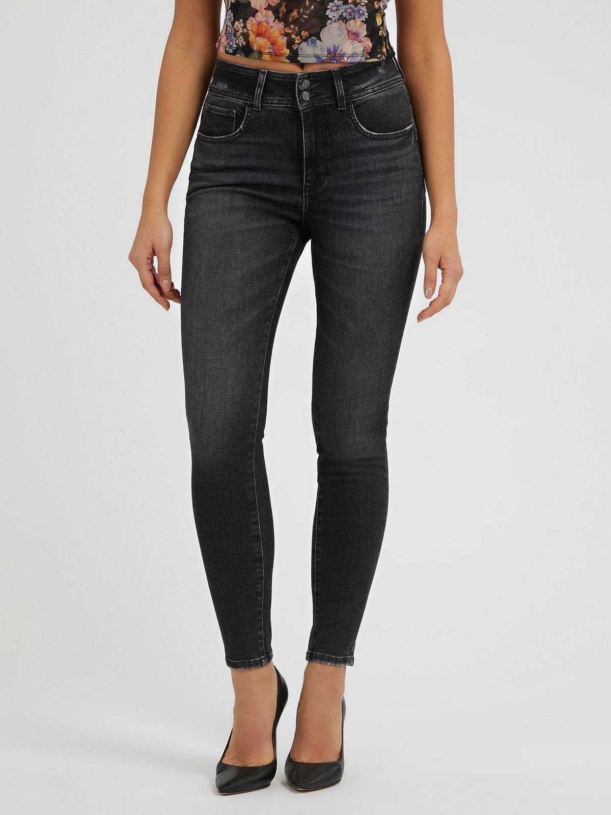 GUESS Shape Up Jean skinny taille haute Femme jean Photo 2