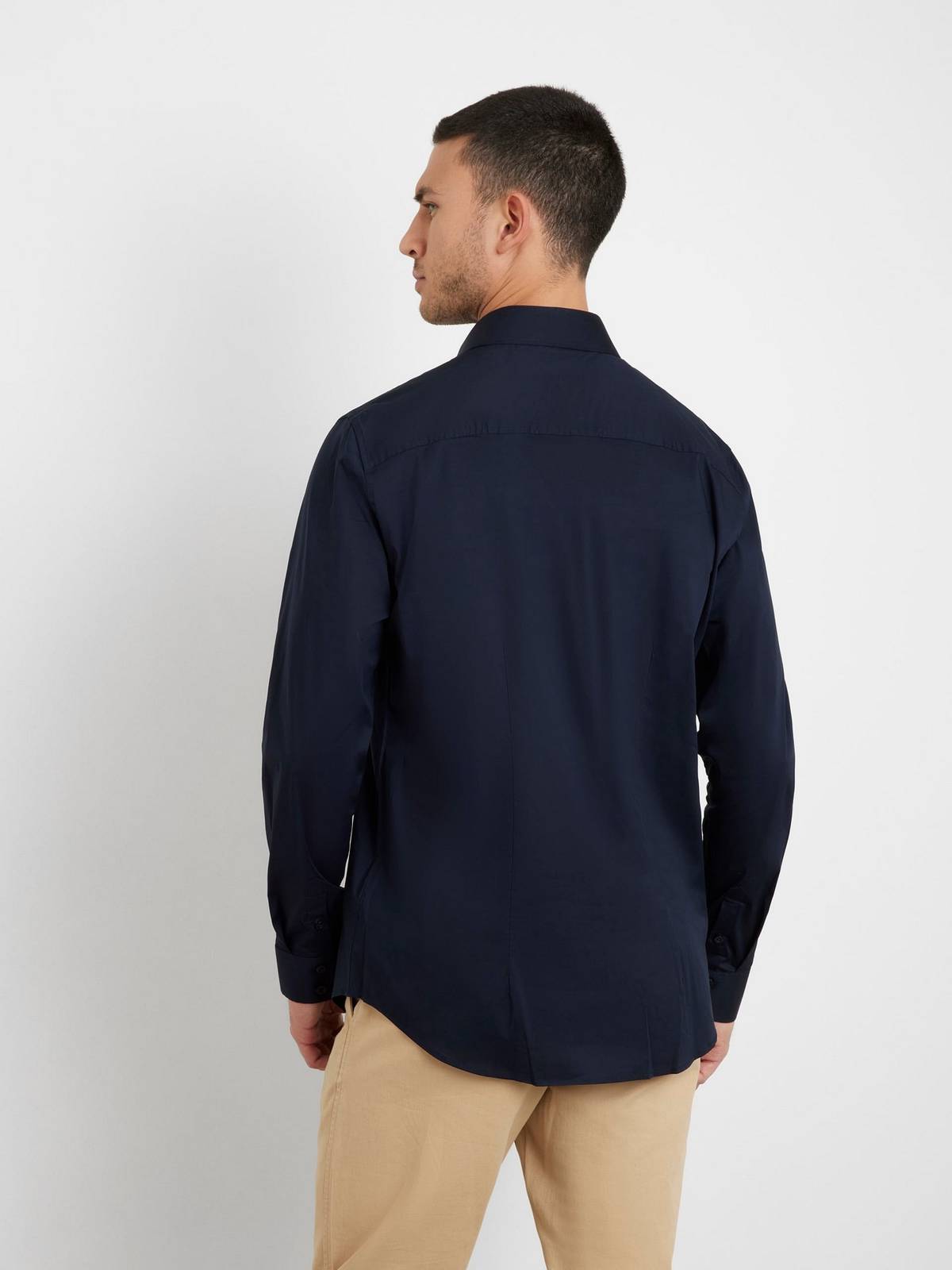 GUESS LS Sonnenuntergangshemd Herren blau Foto 3