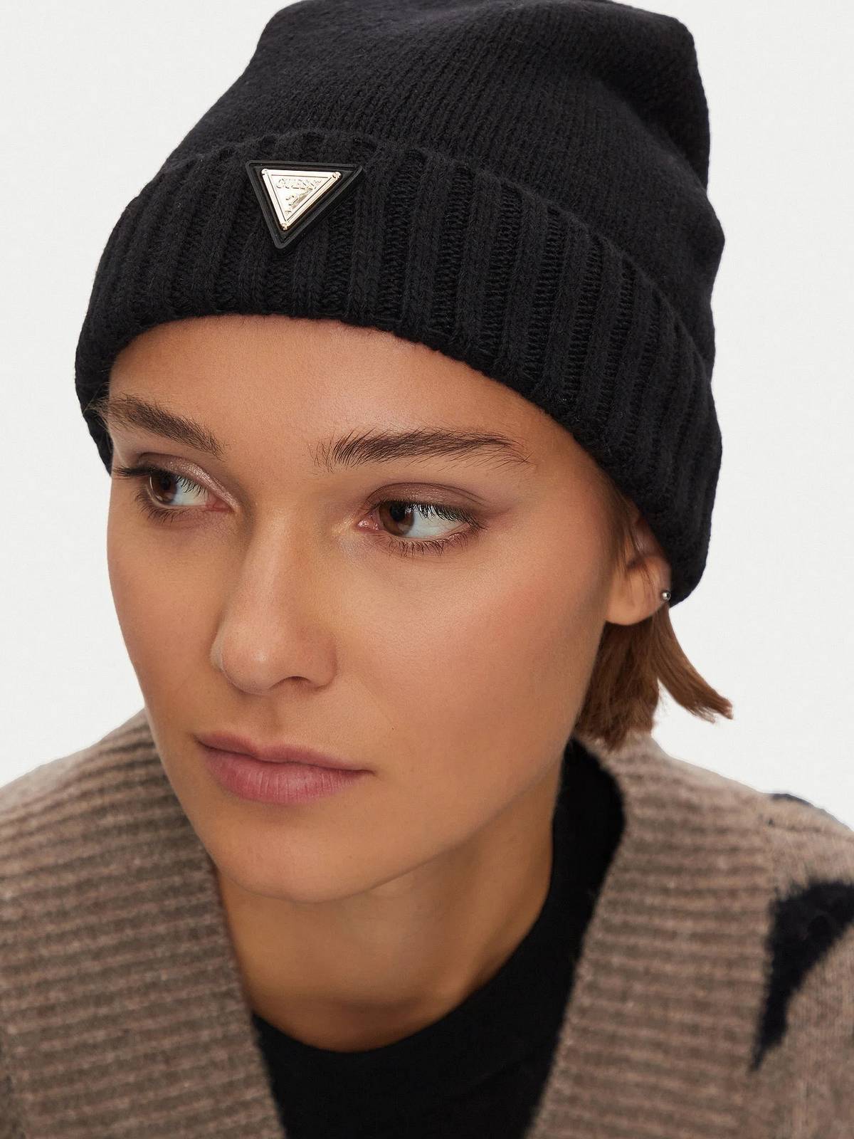GUESS Bonnet et pull Femme noir