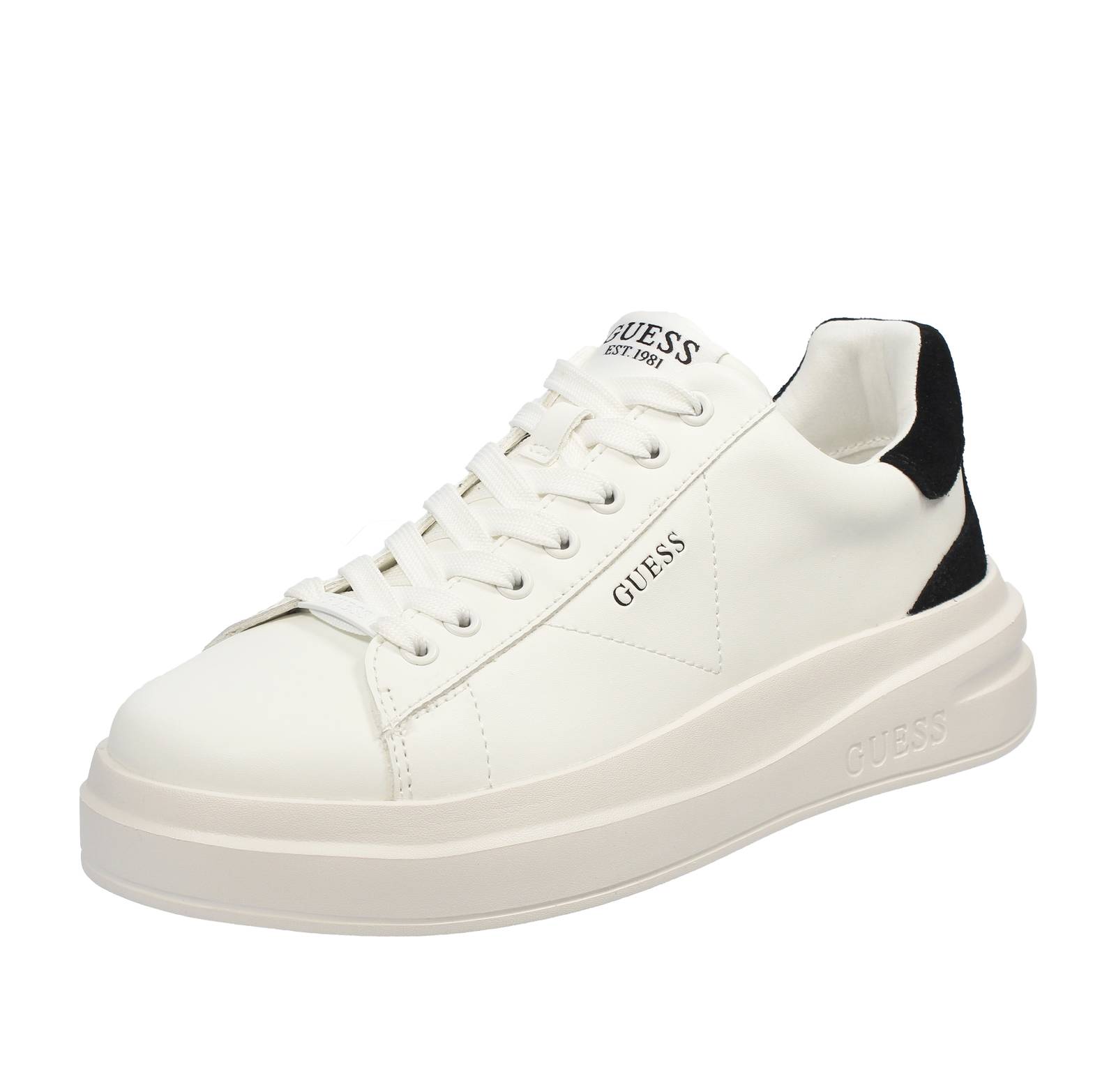 GUESS Elbina - Sneakers à plateforme en cuir Femme blanc