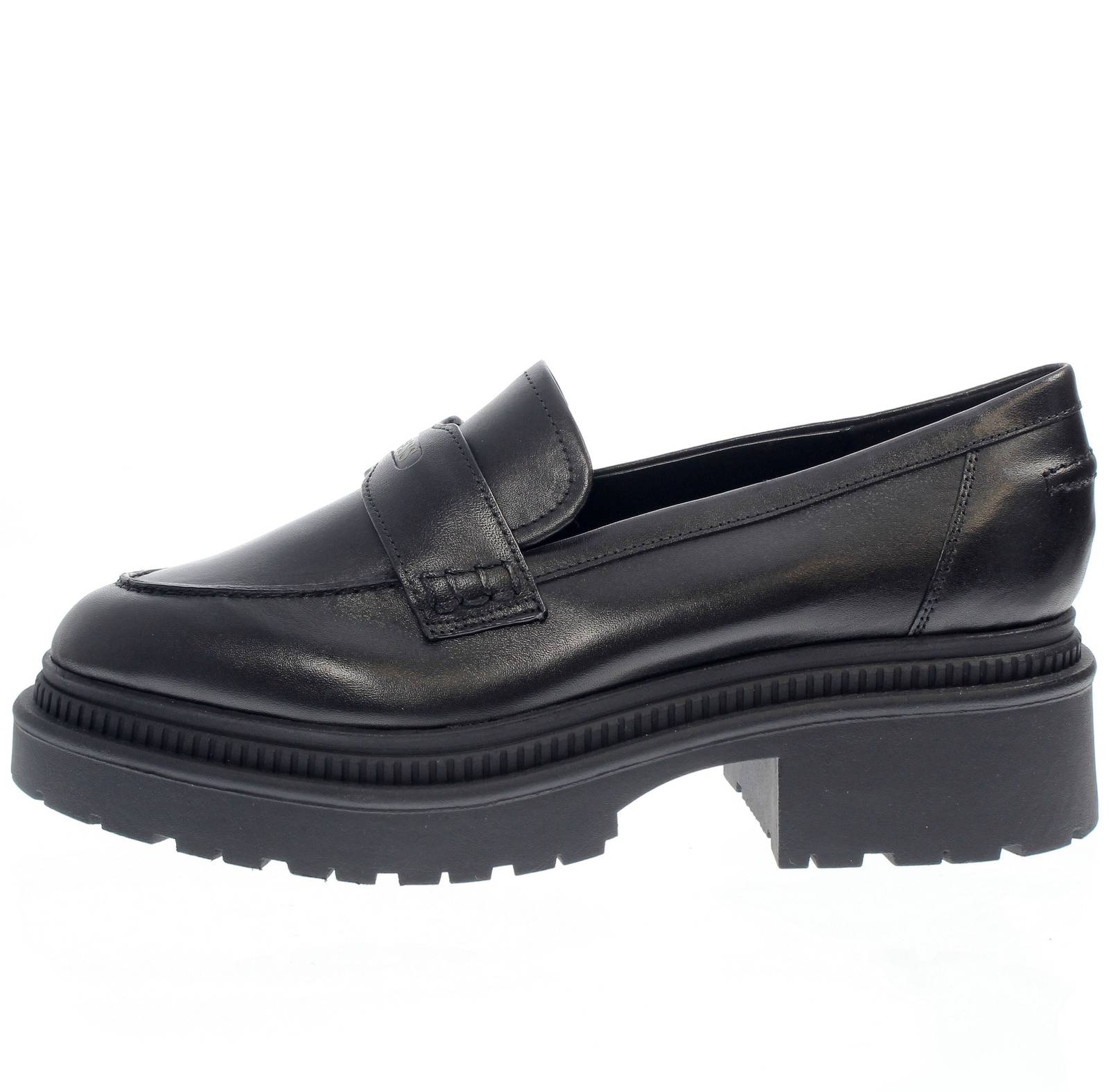 GUESS Finda - Mocassins en cuir Carrarmato Femme noir Photo 3