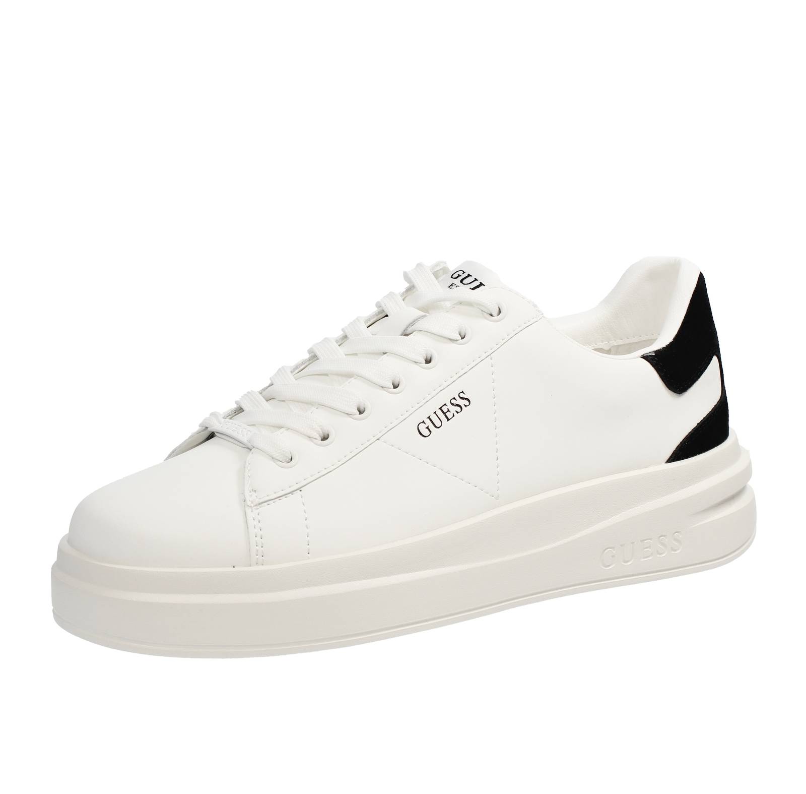 GUESS Elbina – Plateau-Sneakers aus Leder Damen weiß