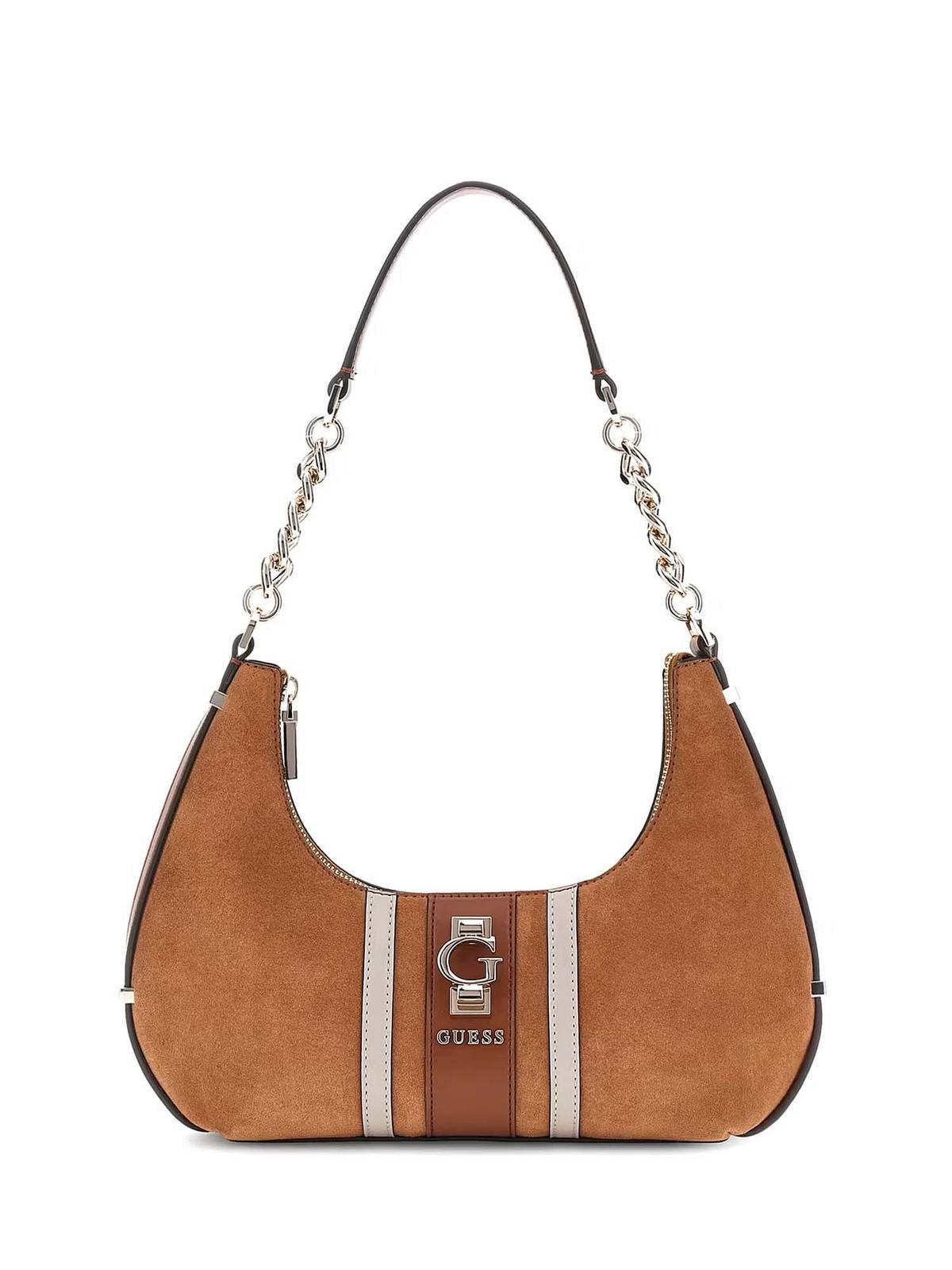 GUESS sac à bandoulière erenia Femme marron