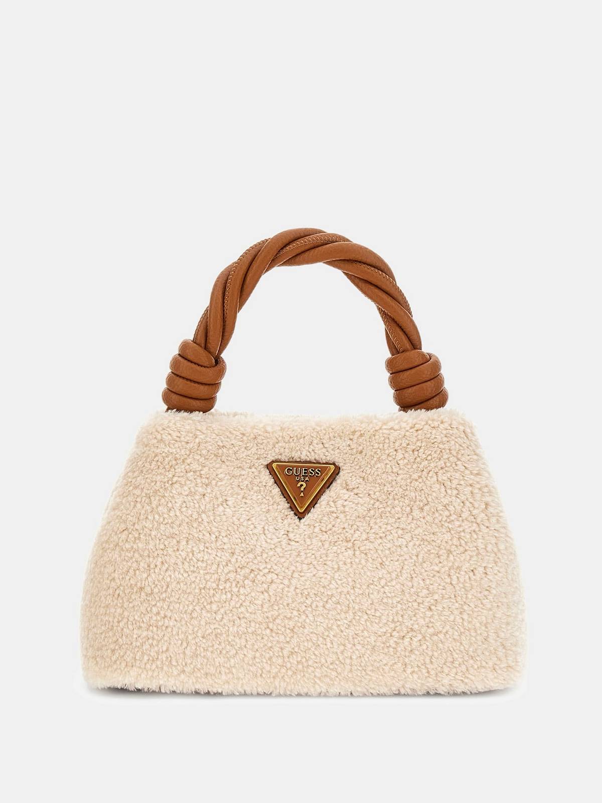 GUESS shaida top handle crossbody Donna beige Foto 1