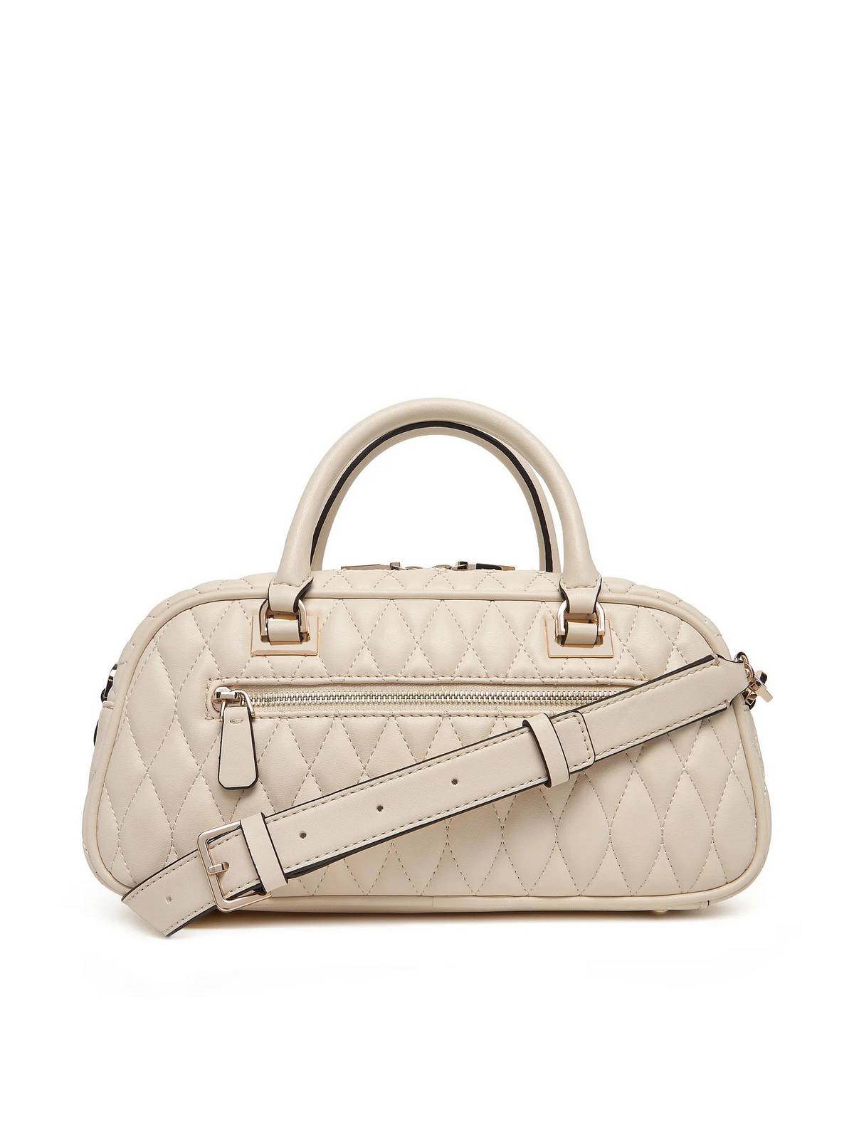 GUESS valla small satchel Woman beige Photo 2