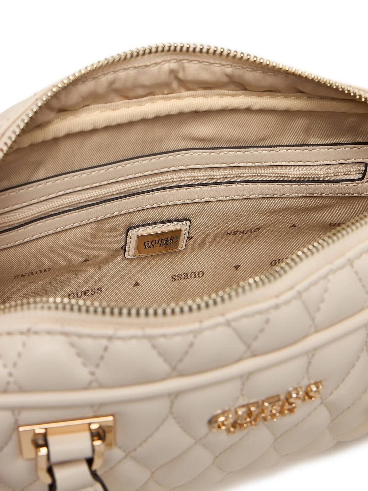GUESS valla small satchel Woman beige Photo 3
