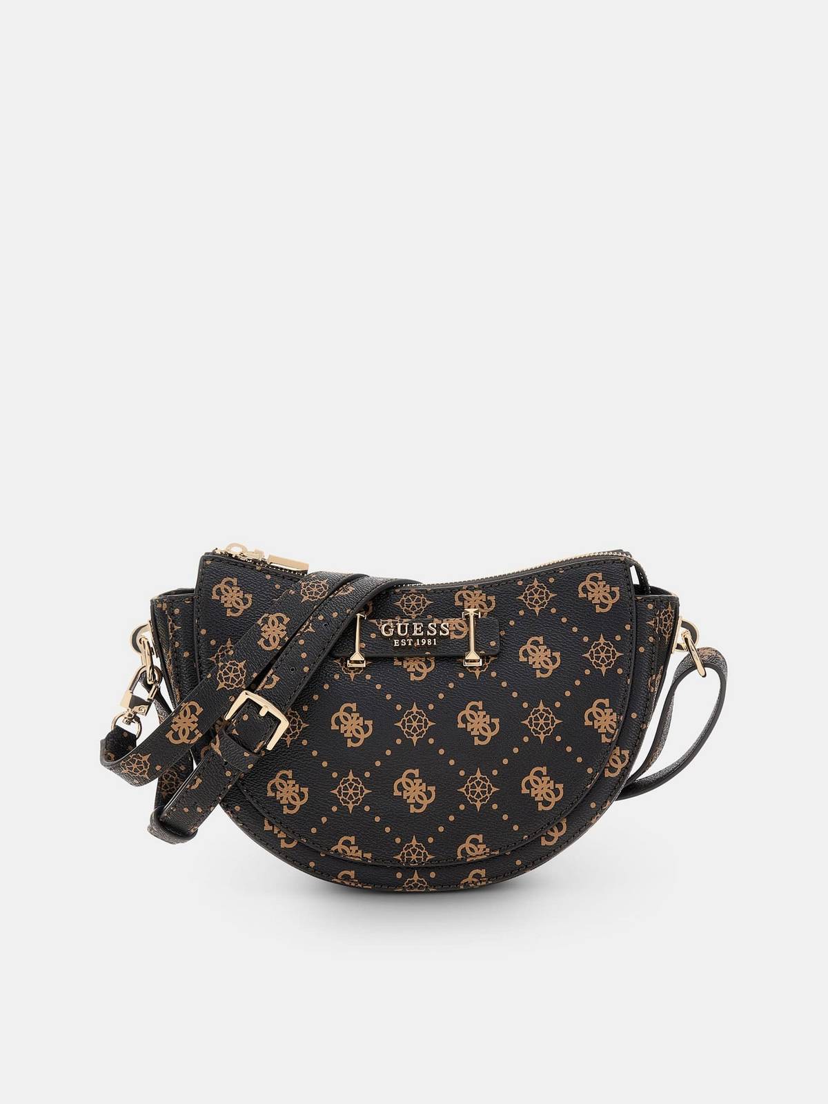 GUESS sac à bandoulière silia Femme brun marron