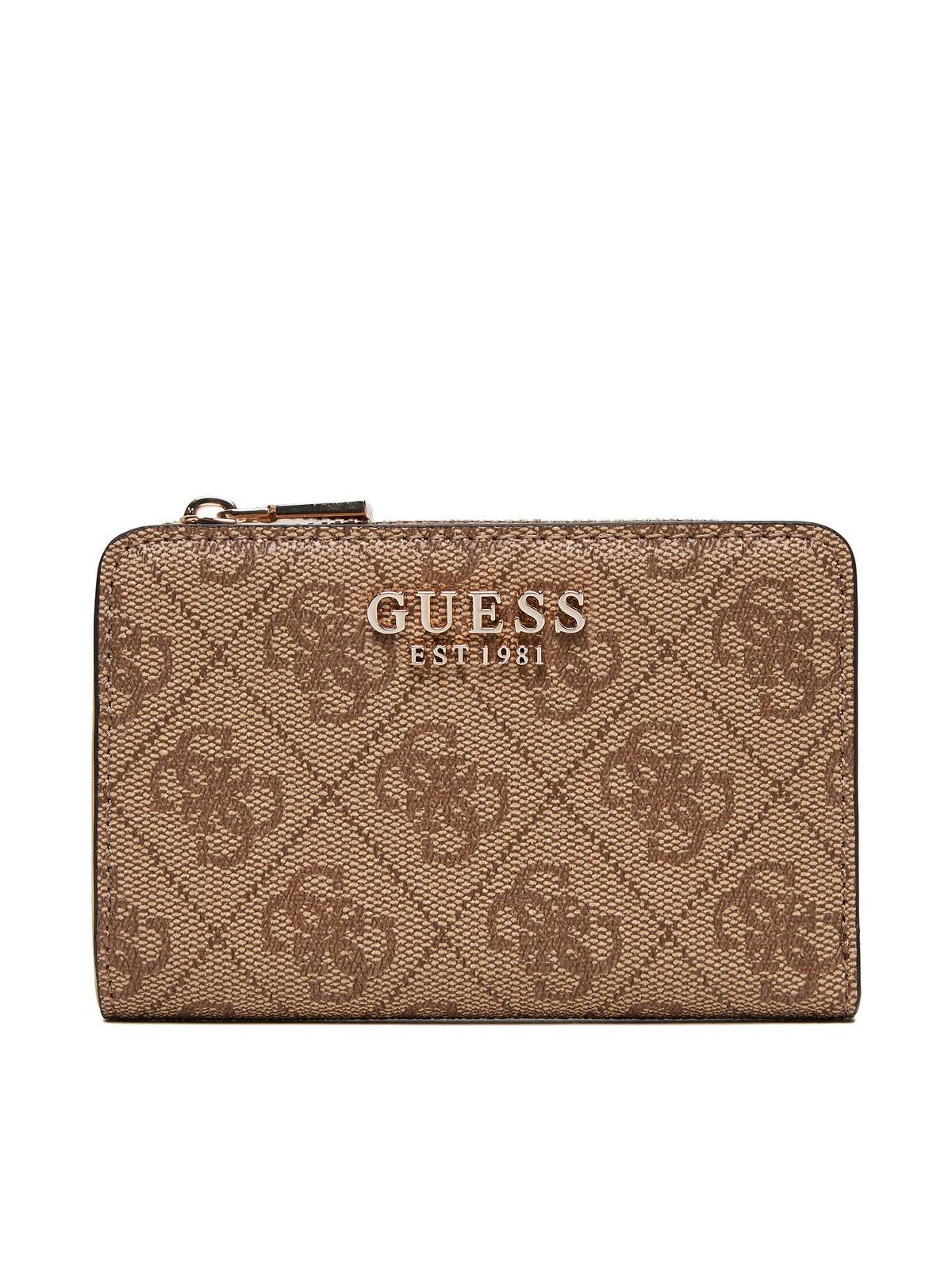 GUESS porte-cartes en laurier Femme marron