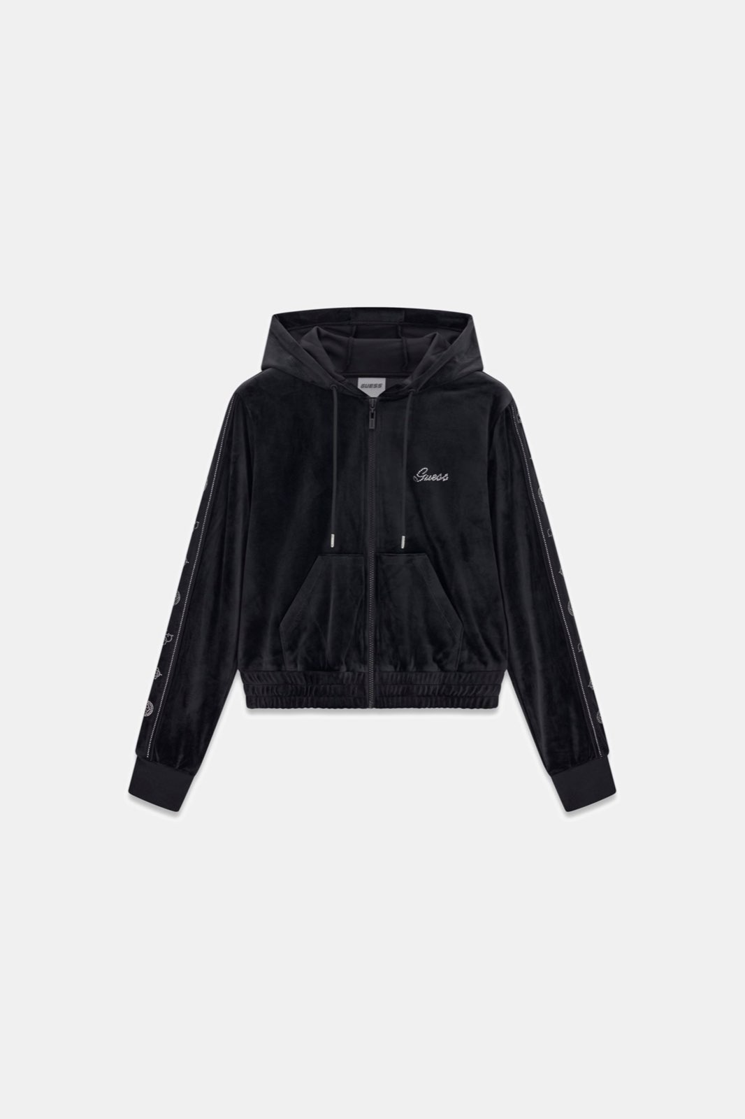 GUESS Sweat à capuche Amalia Full Zip Femme noir