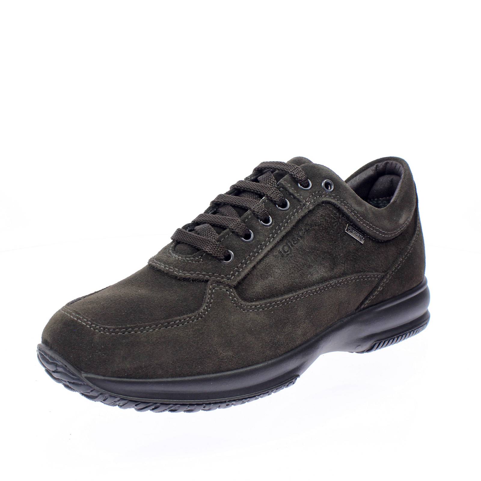 IGI & CO Time - Sneakers in Pelle scamosciata e GoreTex Uomo testa di moro