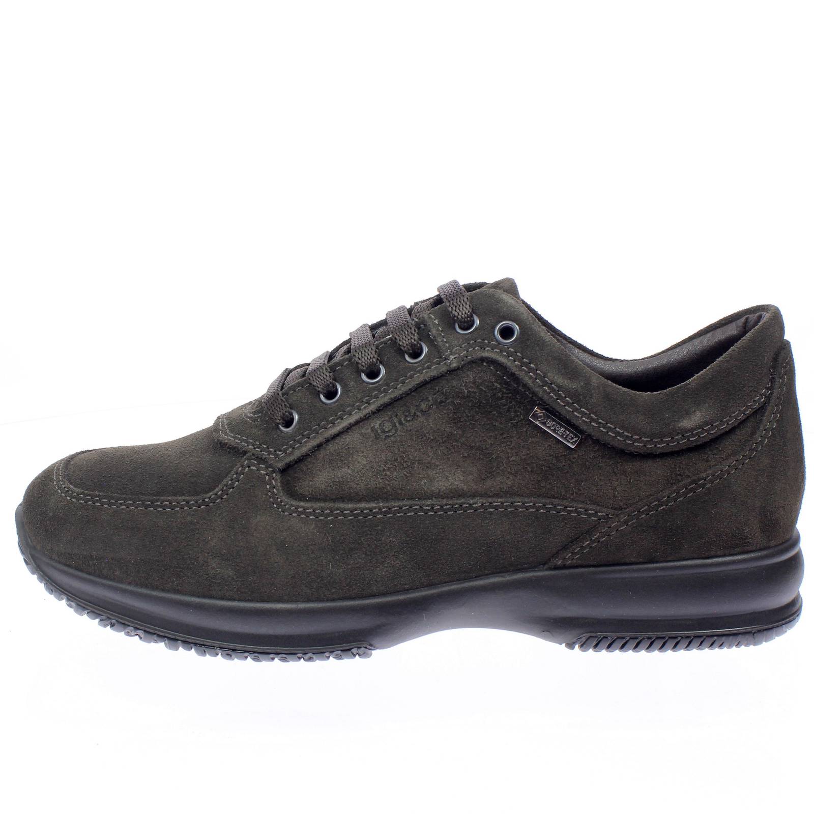 IGI &amp; CO Time - Suede Leather and GoreTex Sneakers Man dark brown Photo 3